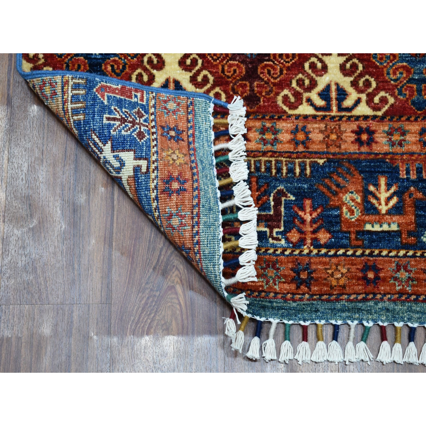 2-3 x9-7   Khorjin Design Colorful Super Kazak Pure Wool Hand Knotted Oriental Rug 