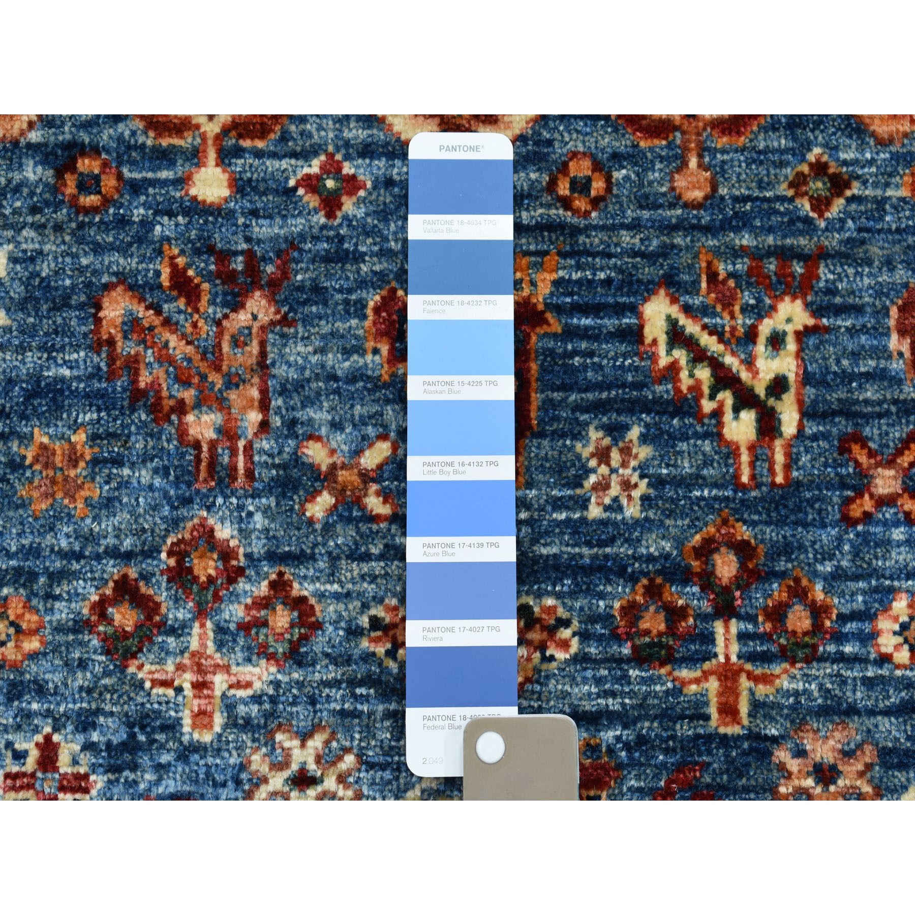 2-9 x3-10  Khorjin Design Blue Super Kazak Pure Wool Hand Knotted Oriental Rug 