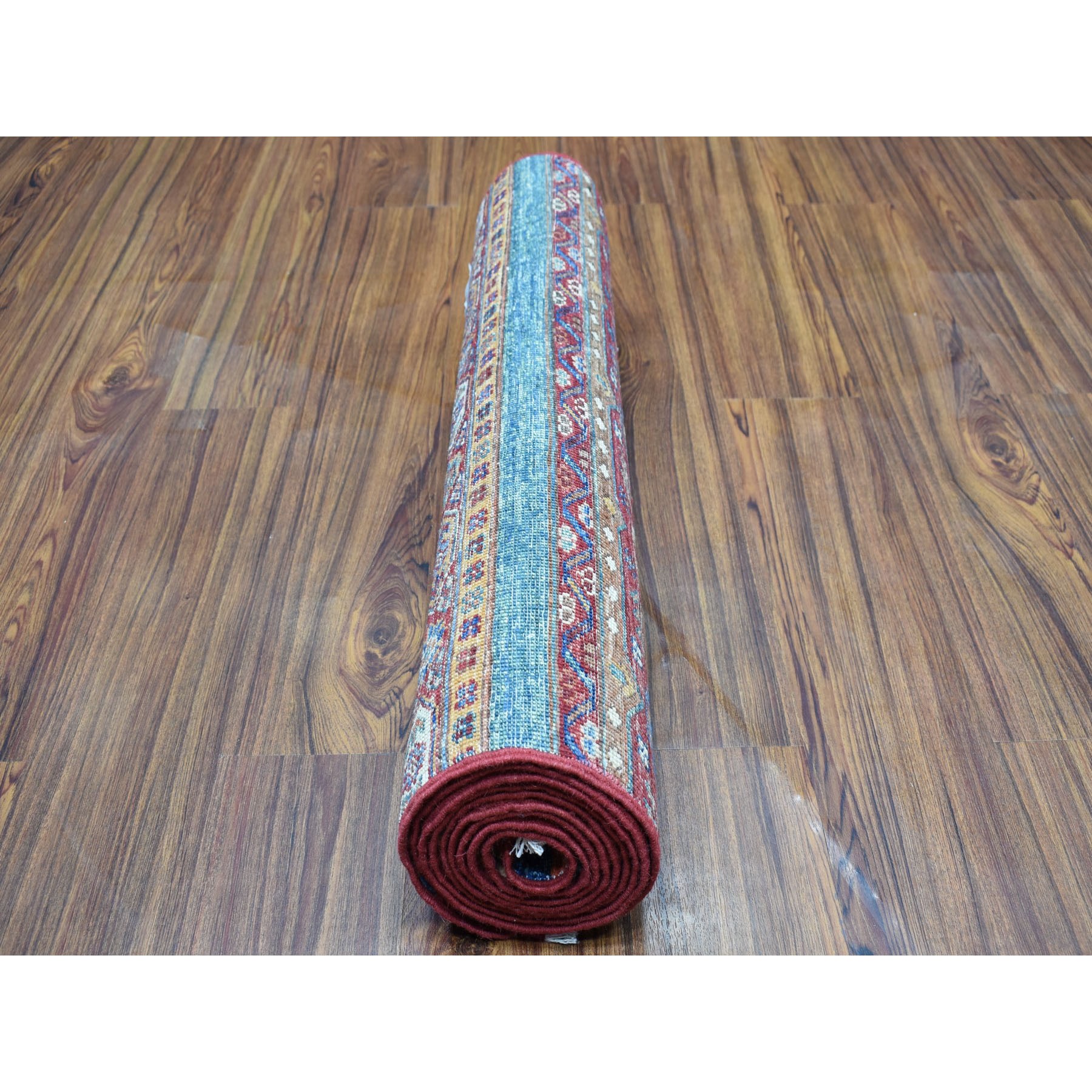 2-7 x10-2  Khorjin Design Colorful Super Kazak Pure Wool Runner  Hand Knotted Oriental Rug 