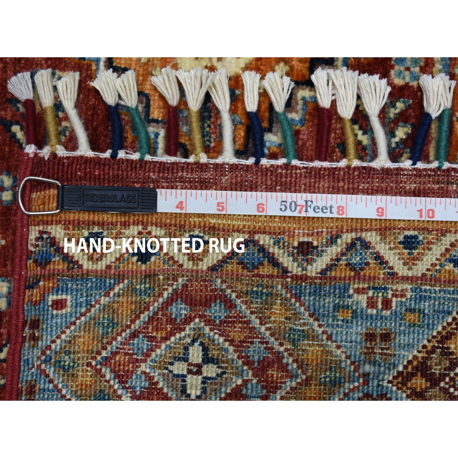 9-1 x12-2  Khorjin Design Colorful Super Kazak Pure Wool Hand Knotted Oriental Rug 