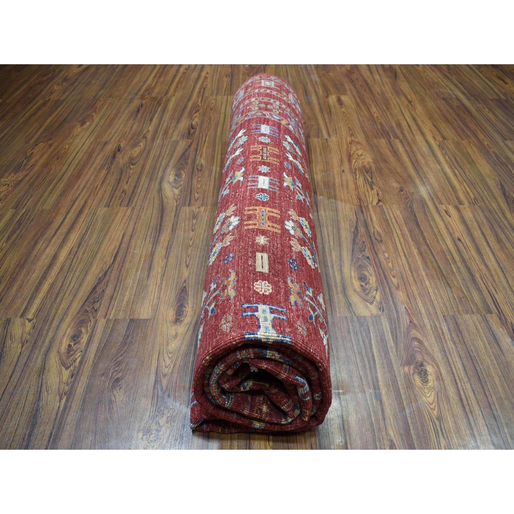 8-x10-3  Khorjin Design Red Super Kazak Pure Wool Hand Knotted Oriental Rug 
