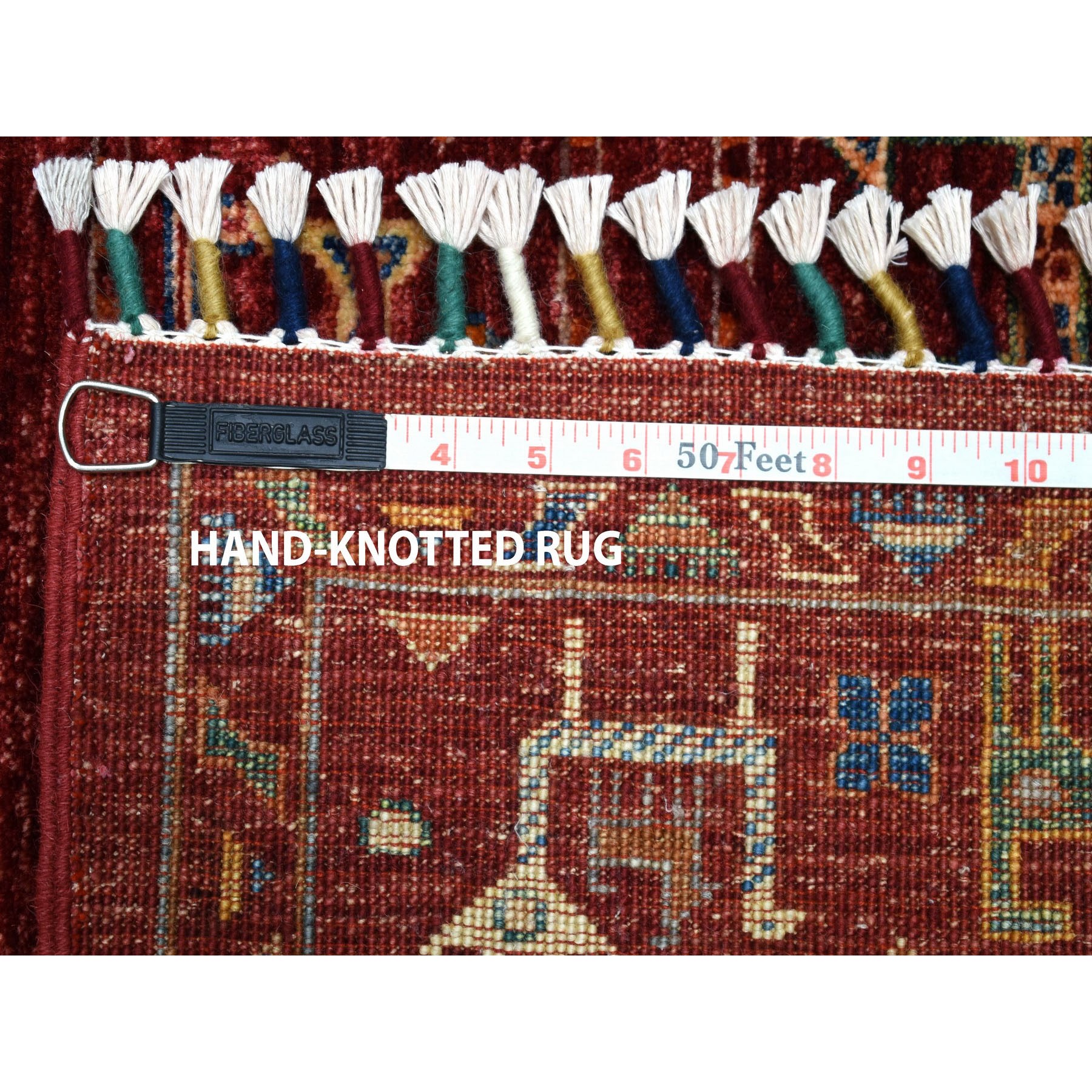 8-x10-3  Khorjin Design Red Super Kazak Pure Wool Hand Knotted Oriental Rug 