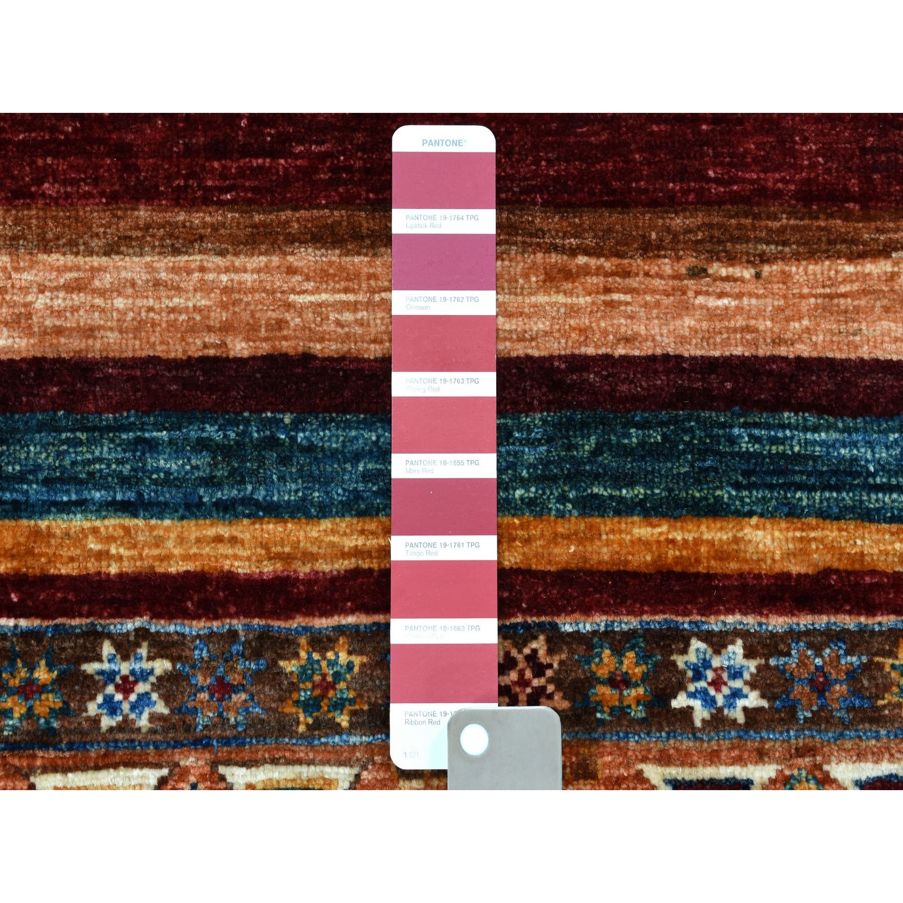 8'1"x9'5" Khorjin Design Colorful Super Kazak Pure Wool Hand Knotted Oriental Rug