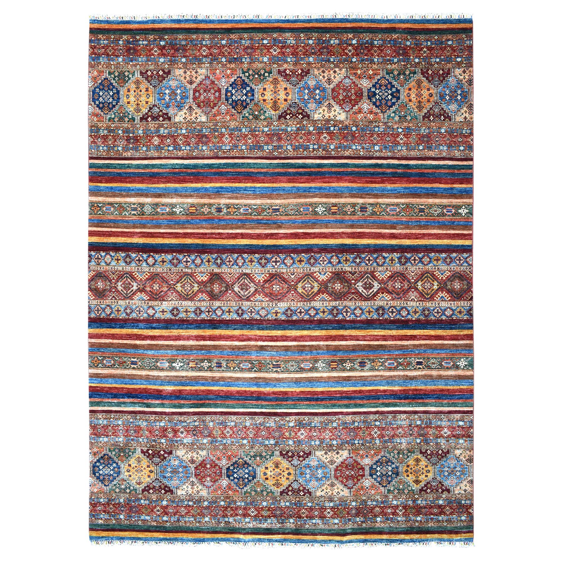 10'x13'3" Khorjin Design Colorful Super Kazak Pure Wool Hand Knotted Oriental Rug