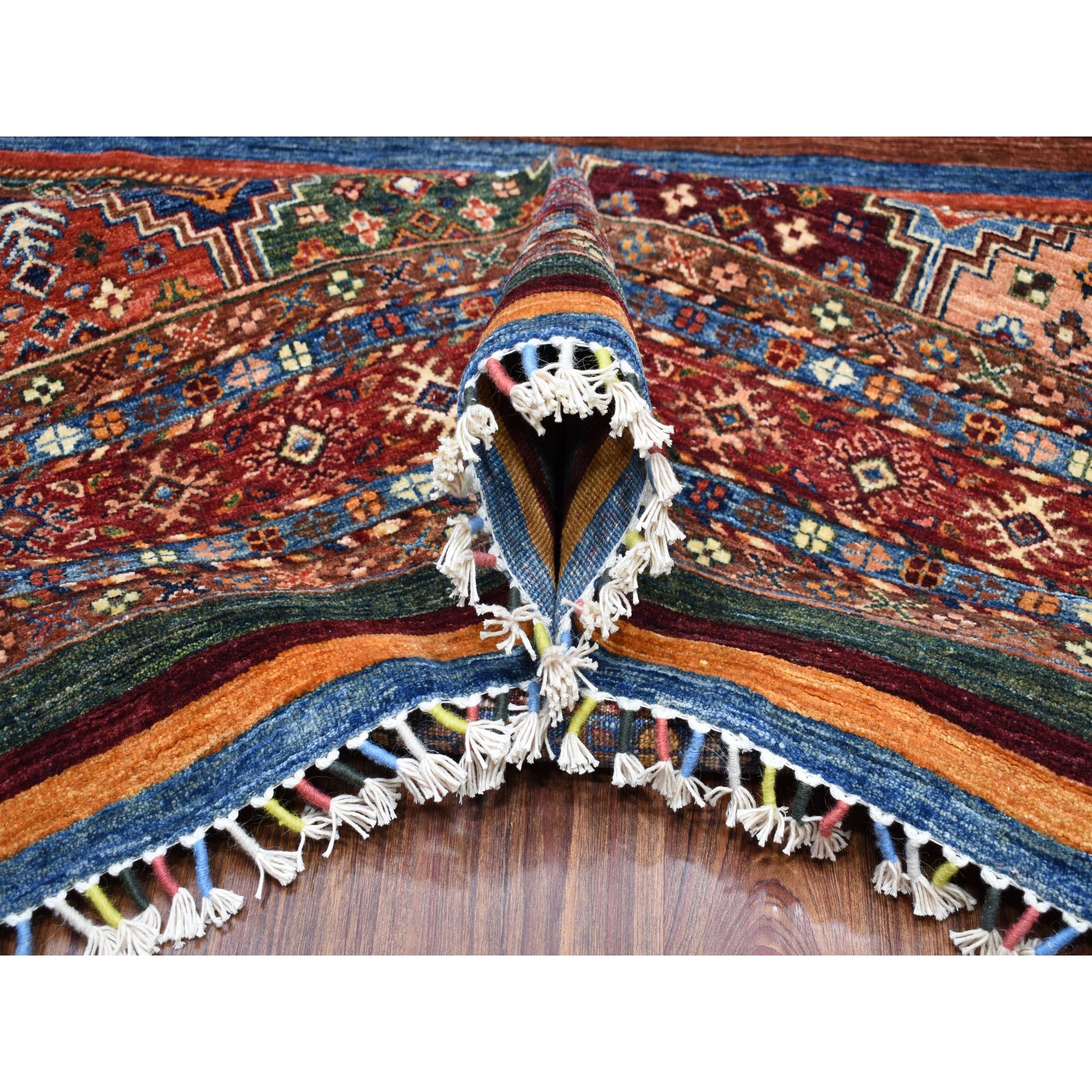 10'x13'3" Khorjin Design Colorful Super Kazak Pure Wool Hand Knotted Oriental Rug