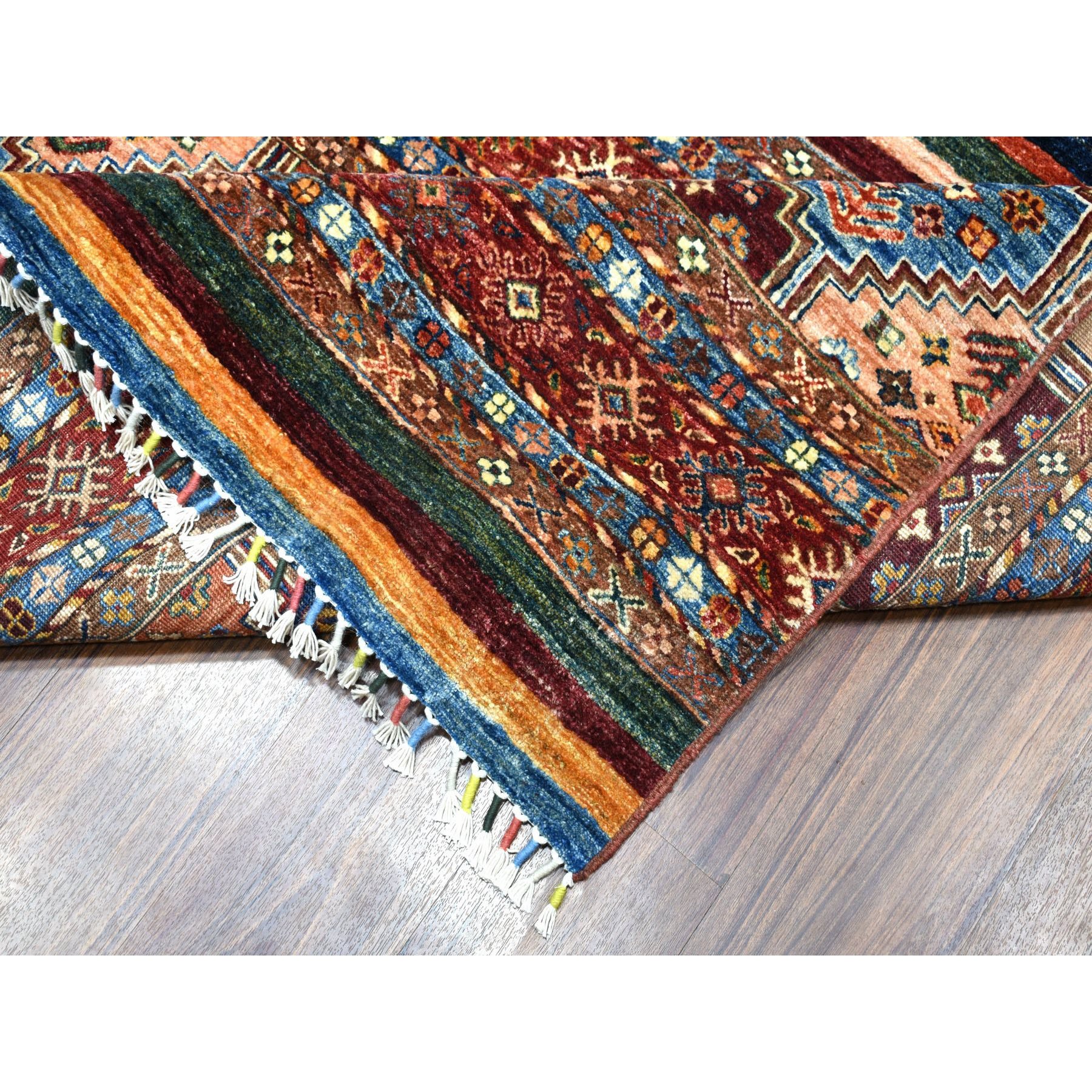 10'x13'3" Khorjin Design Colorful Super Kazak Pure Wool Hand Knotted Oriental Rug