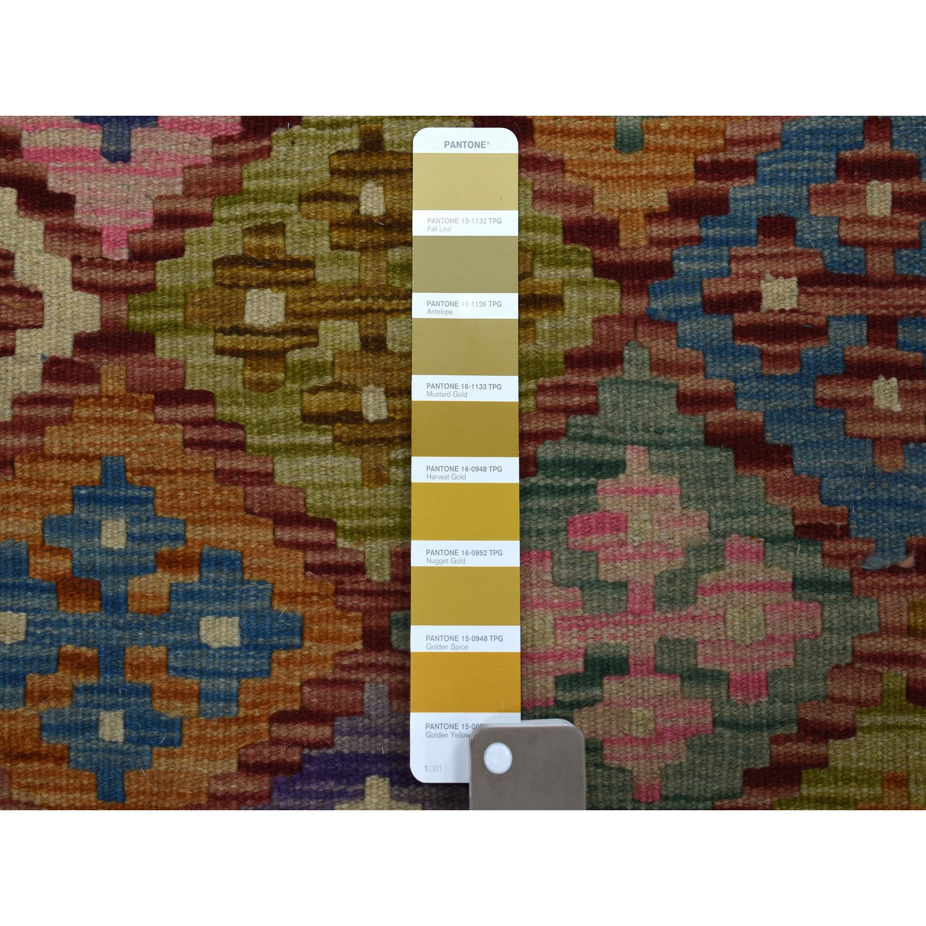 6-8 x9-7  Colorful Afghan Kilim Pure Wool Hand Woven Oriental Rug 