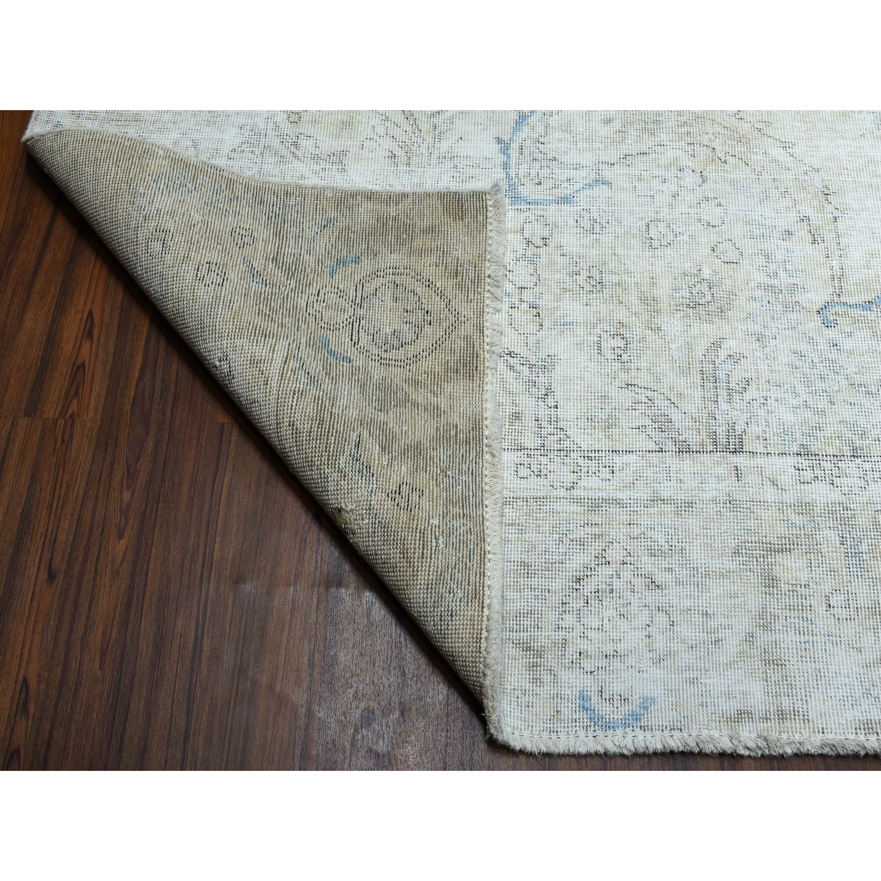 9'6"x12'4" Gray Vintage Persian Tabriz Pure Wool Hand Knotted Oriental Rug