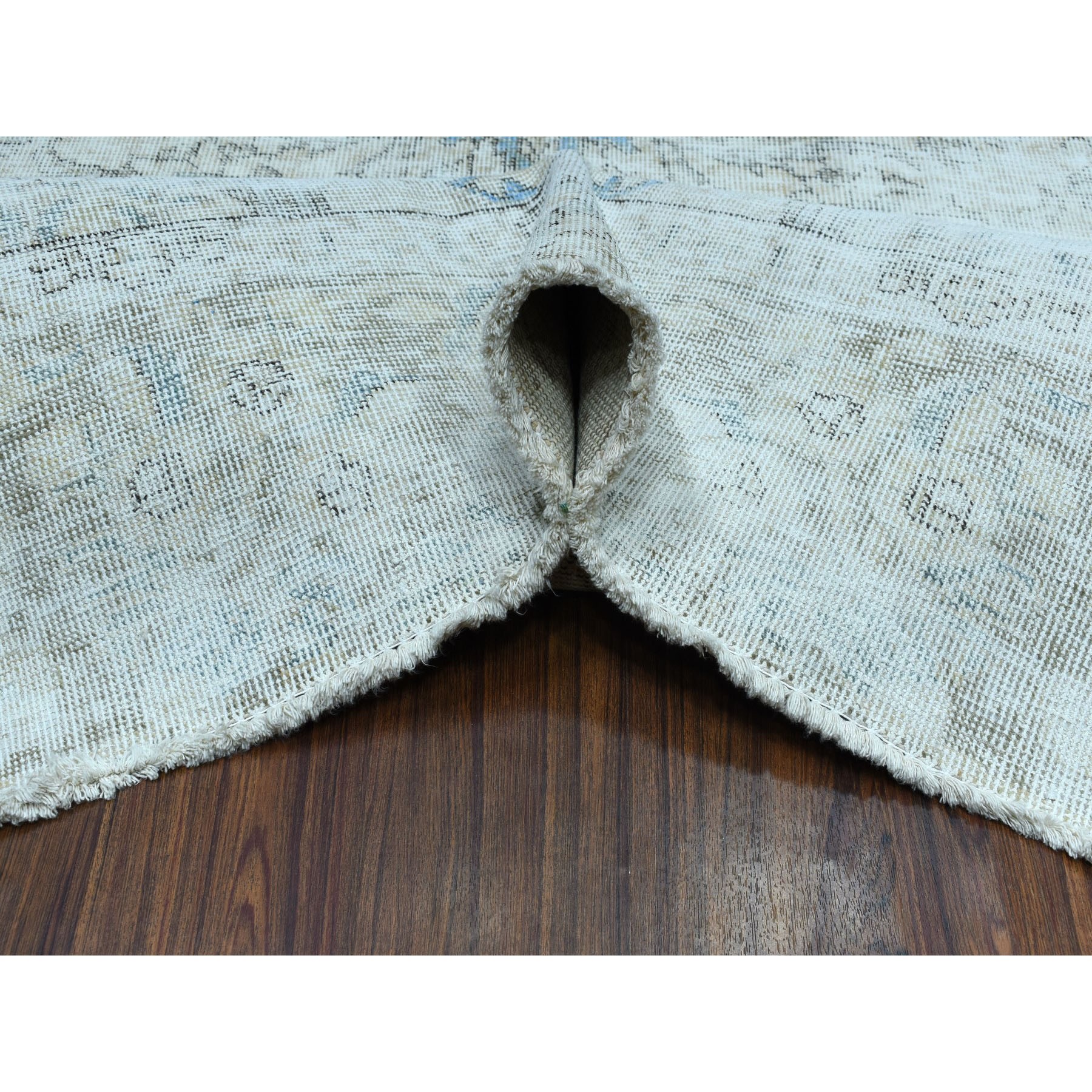 9'6"x12'4" Gray Vintage Persian Tabriz Pure Wool Hand Knotted Oriental Rug