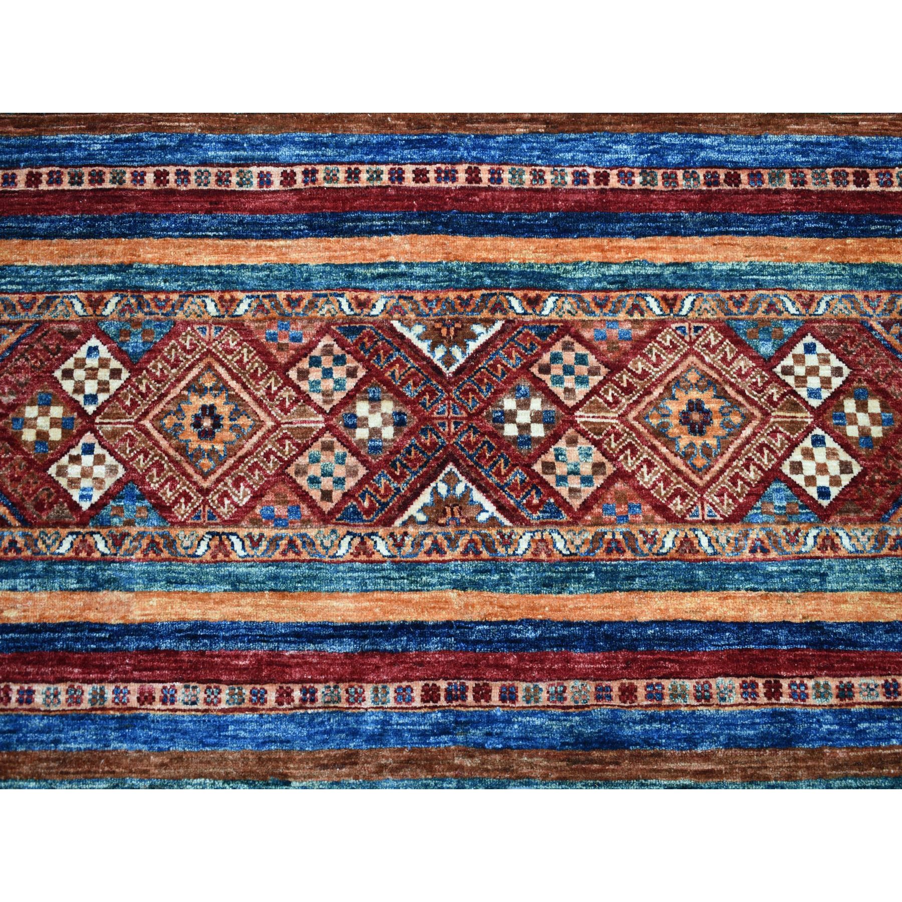 8'1"x10' Khorjin Design Colorful Super Kazak Pure Wool Hand Knotted Oriental Rug