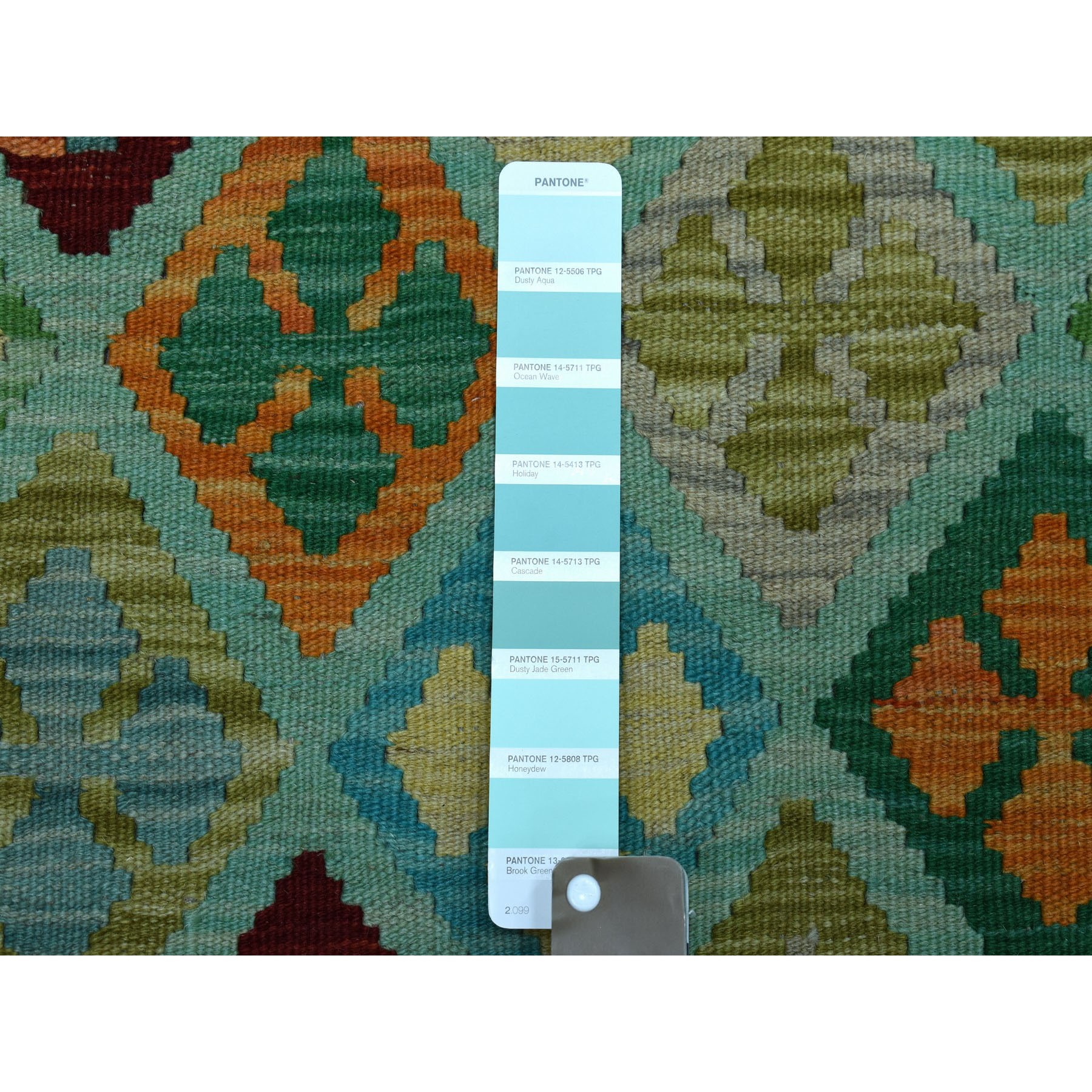 10-6 x13-1  Hand Woven Colorful Afghan Kilim Pure Wool Oriental Rug 