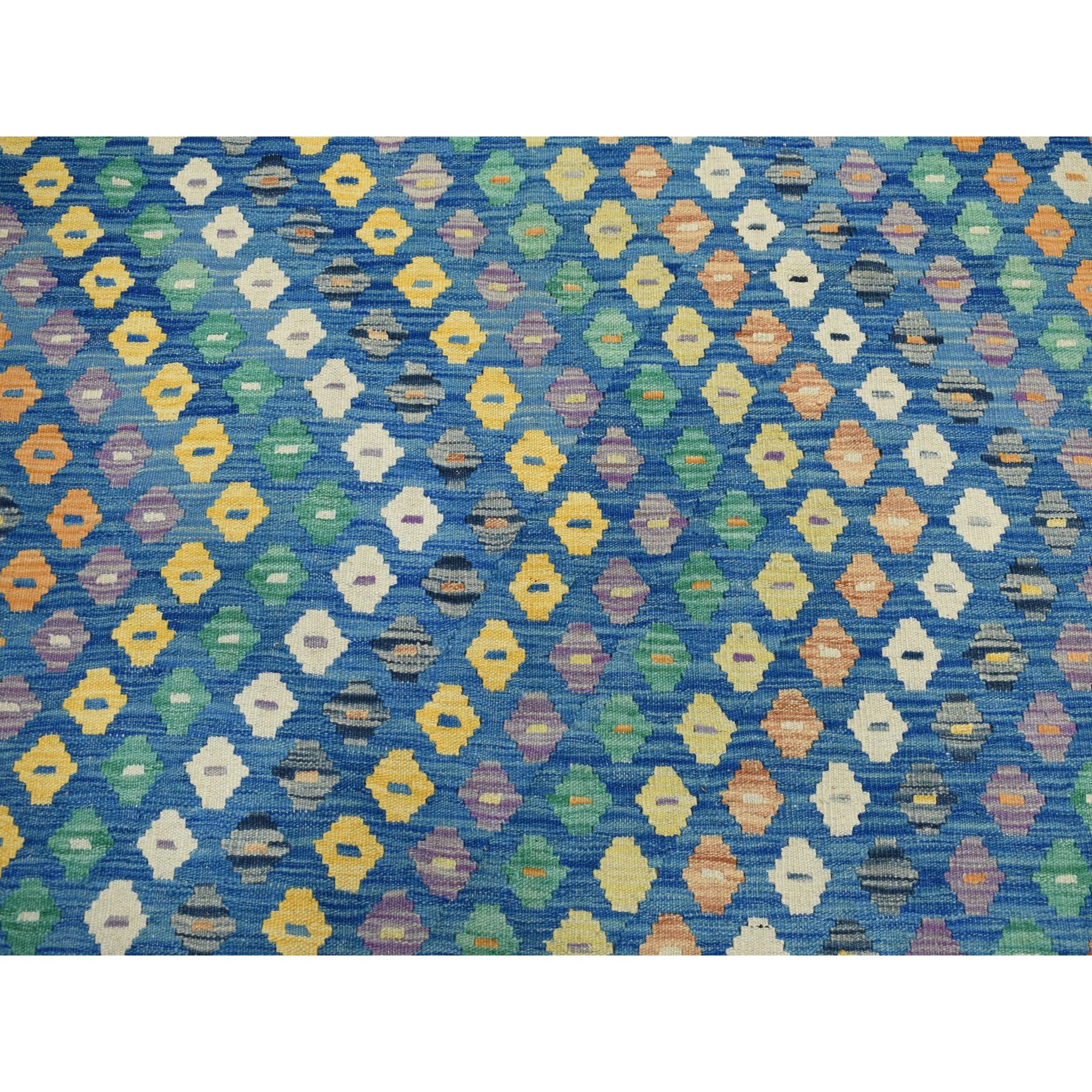 8-8 x11-6  Hand Woven Colorful Afghan Kilim Pure Wool Oriental Rug 