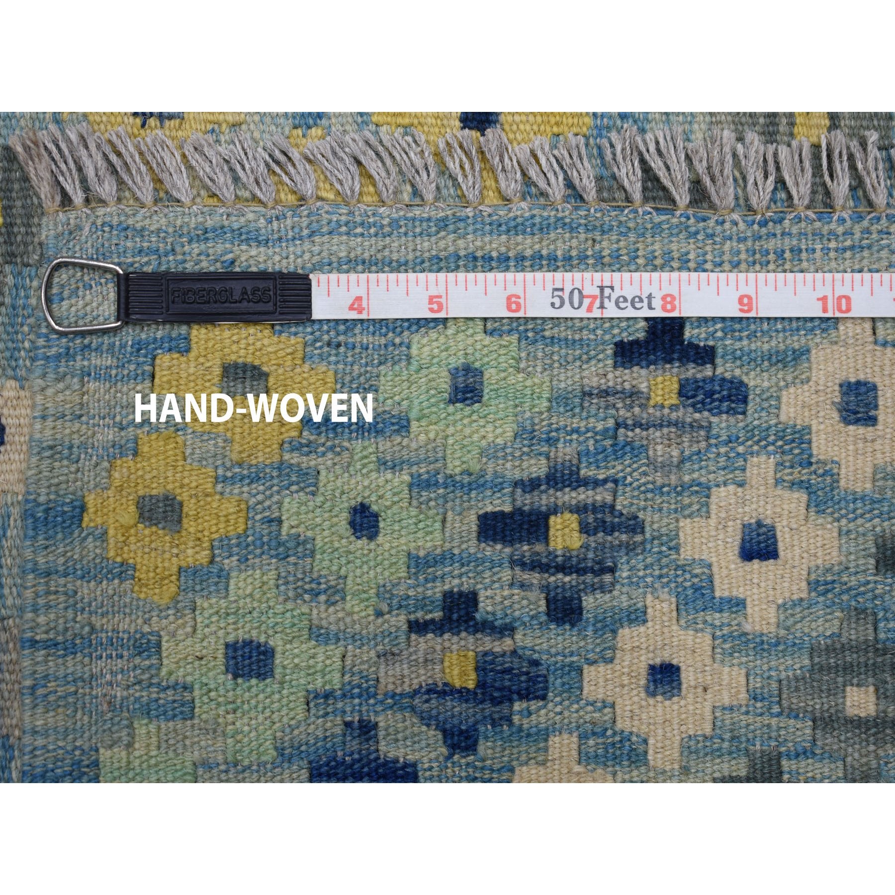 9-2 x12- Colorful Afghan Kilim Pure Wool Hand Woven Oriental Rug 