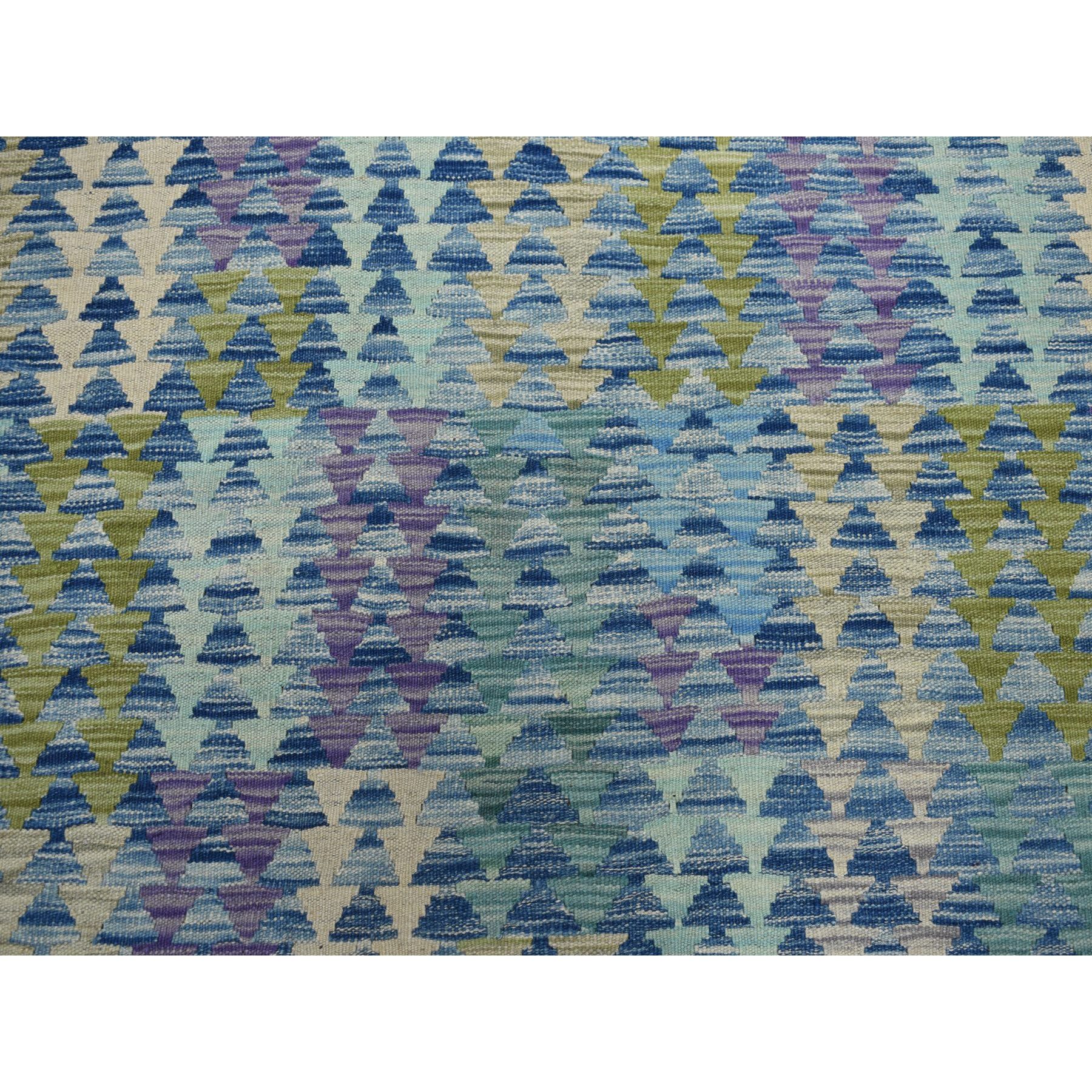 8-4 x11-2  Colorful Afghan Killim Pure Wool Hand Woven Oriental Rug 