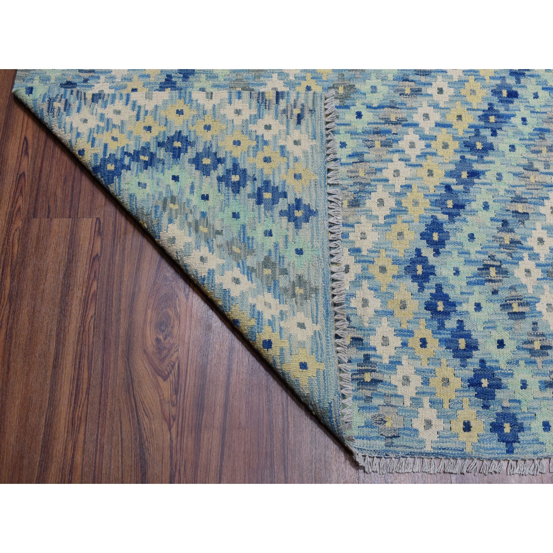 9-2 x12-3  Veggie Dyes Afghan Killim Pure Wool Hand Woven Oriental Rug 