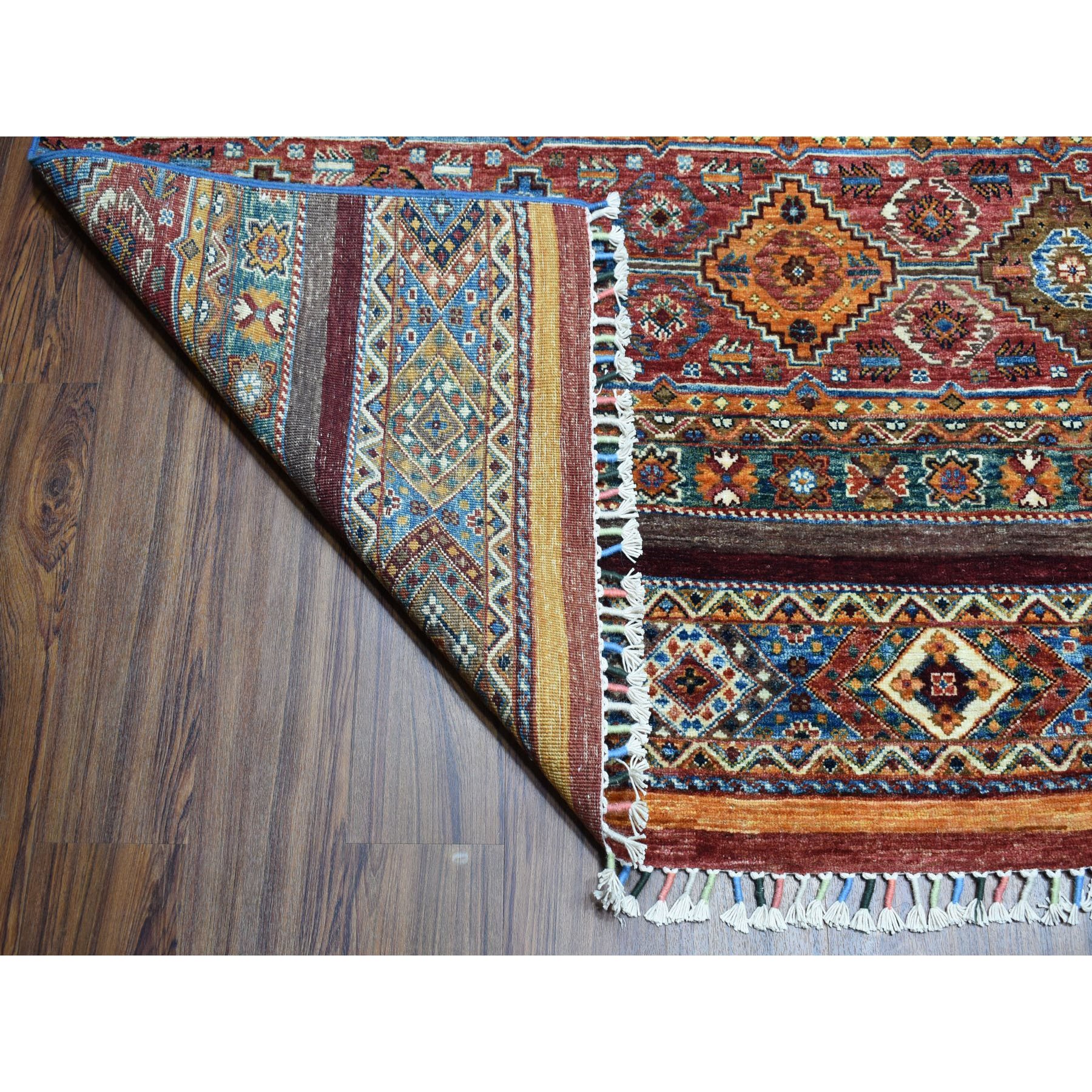 10-x13-8  Khorjin Design Colorful Super Kazak Pure Wool Hand Knotted Oriental Rug 