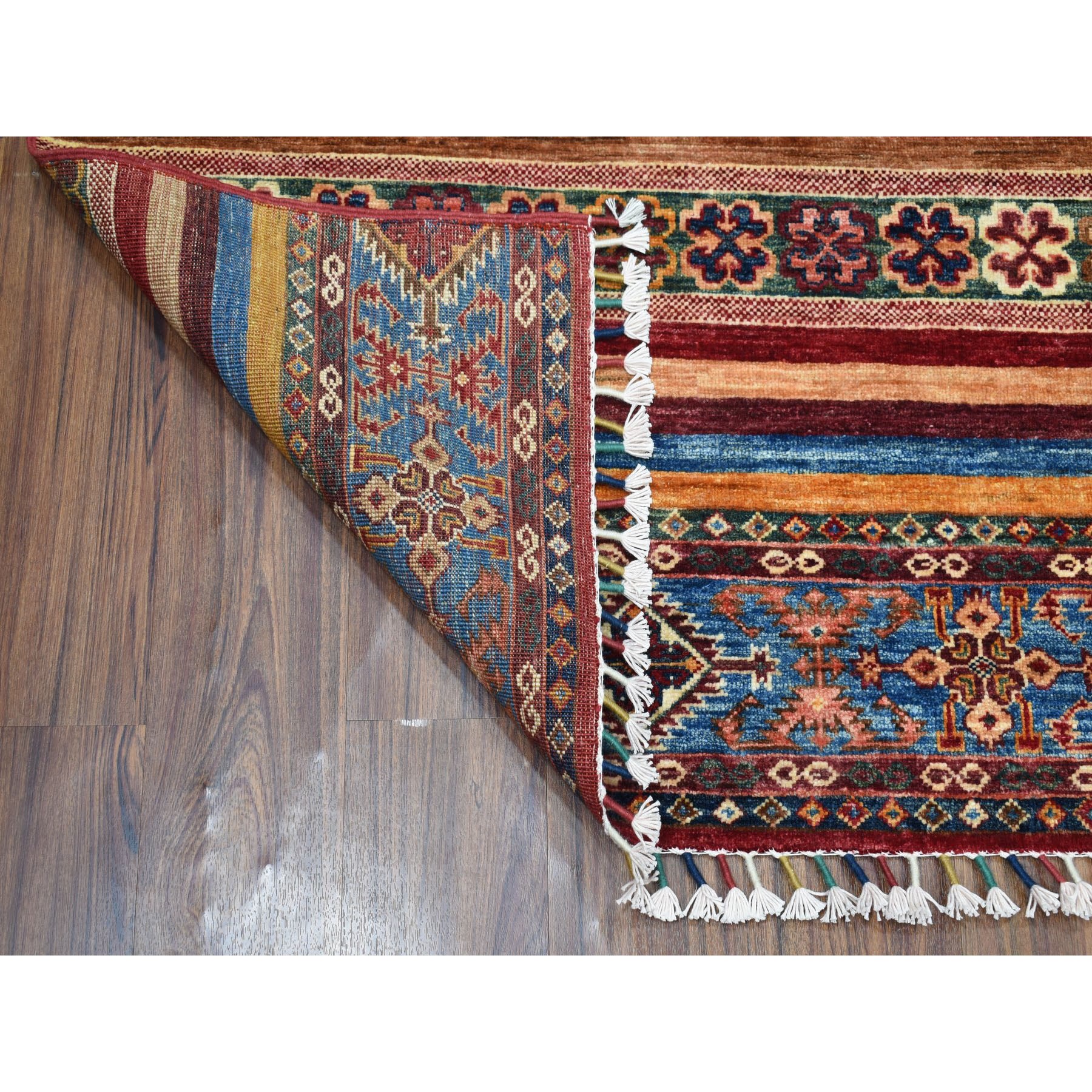 3-4 x4-7  Khorjin Design Colorful Super Kazak Pure Wool Hand Knotted Oriental Rug 