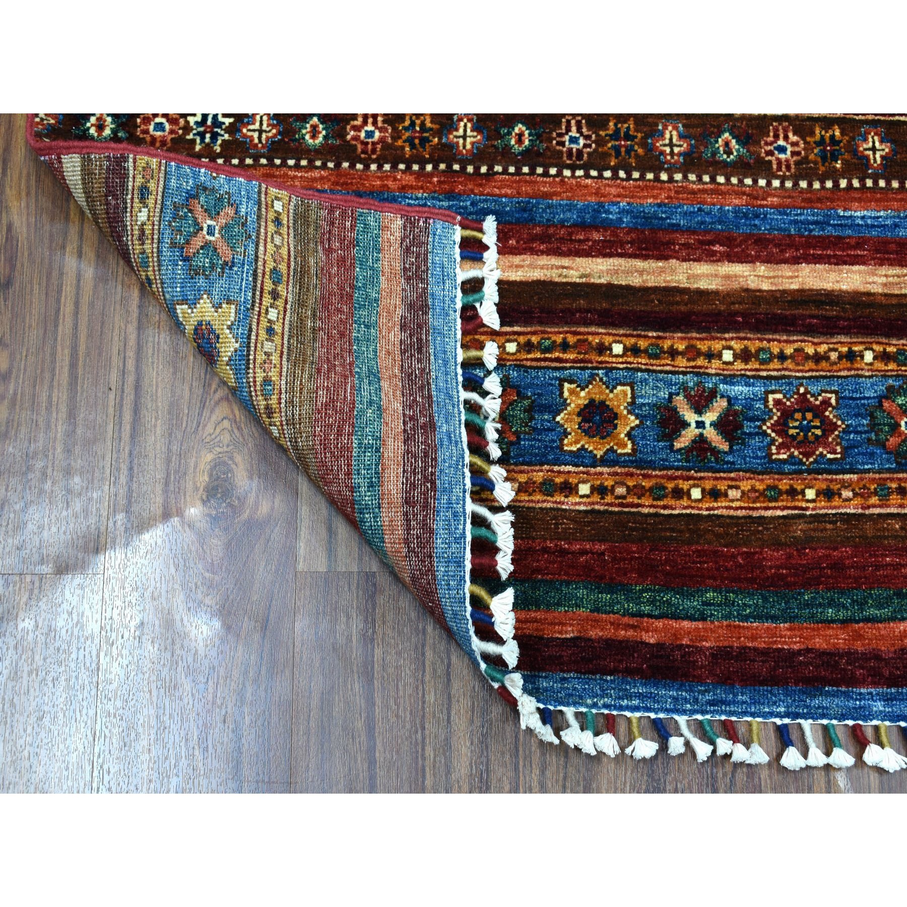 2-8 x3-7  Khorjin Design Colorful Super Kazak Pure Wool Hand Knotted Oriental Rug 