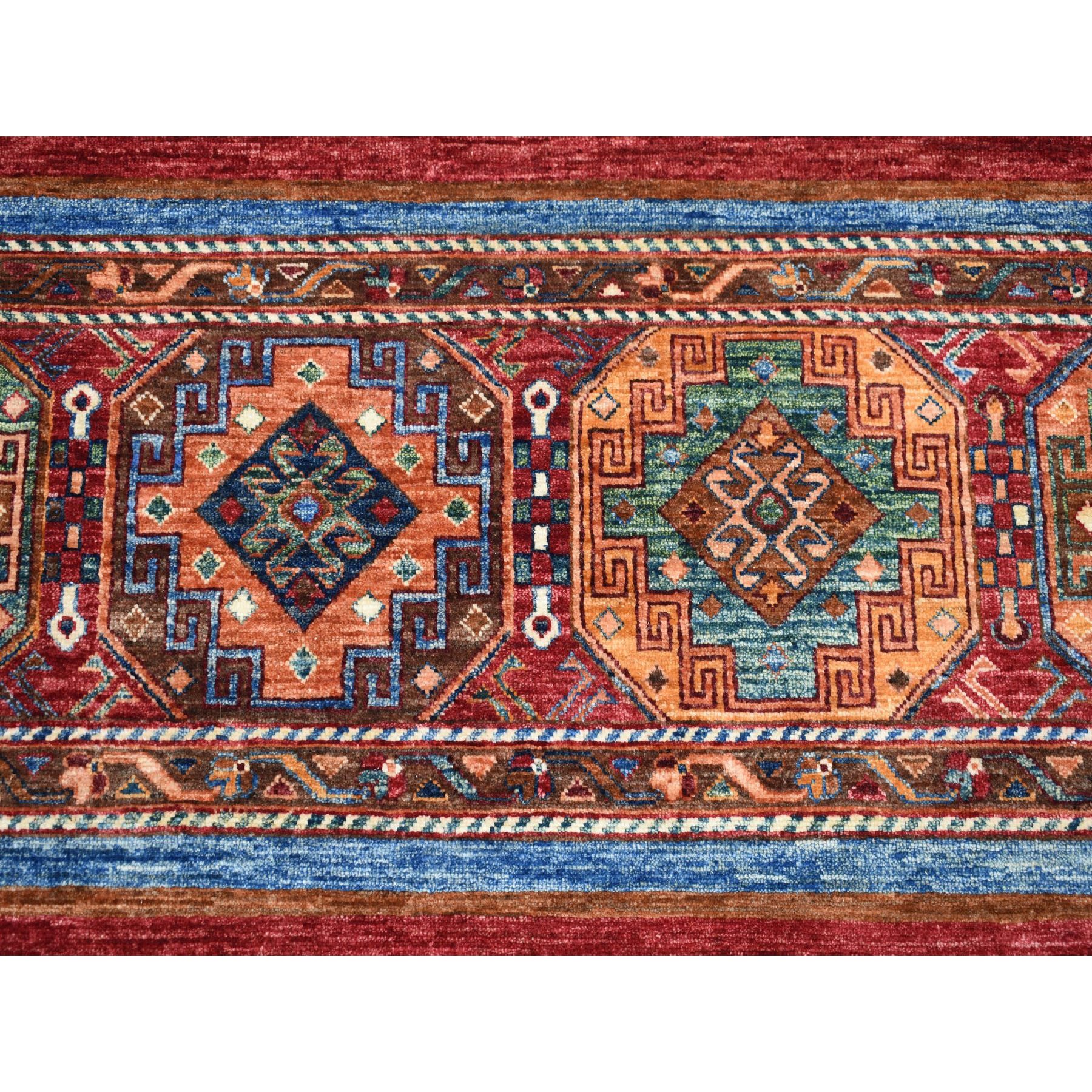 8-x10-1  Khorjin Design Colorful Super Kazak Pure Wool Hand Knotted Oriental Rug 