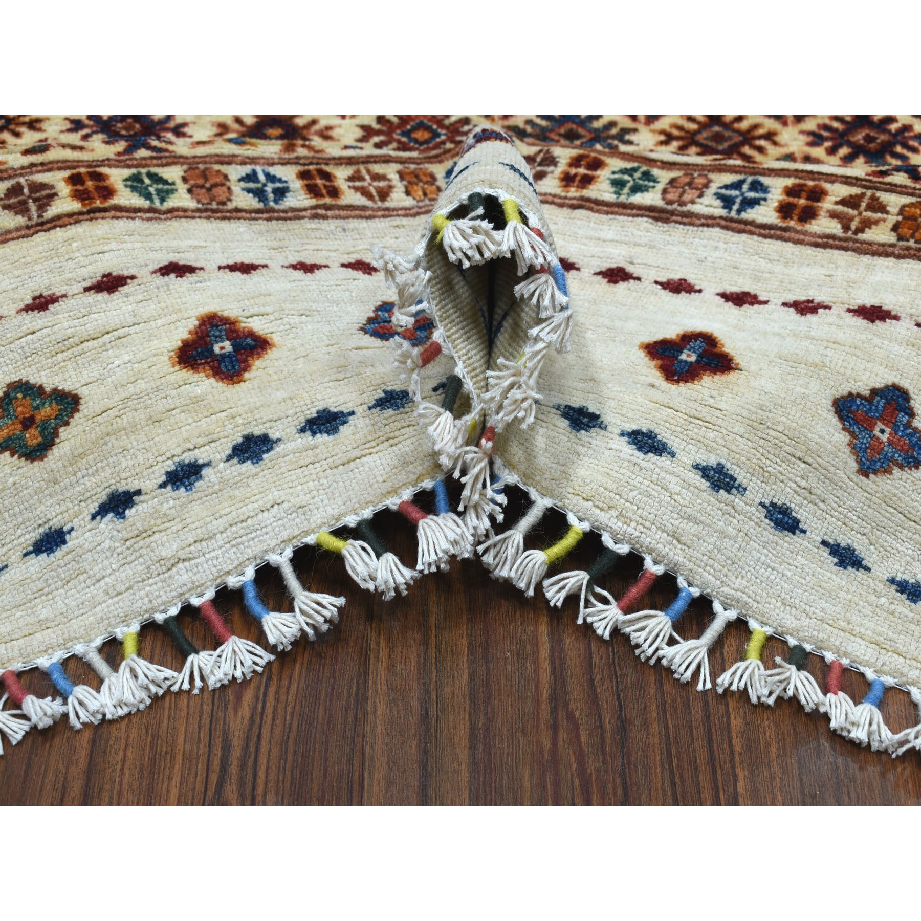 8-3 x9-8  Khorjin Design Ivory Super Kazak Pure Wool Hand Knotted Oriental Rug 