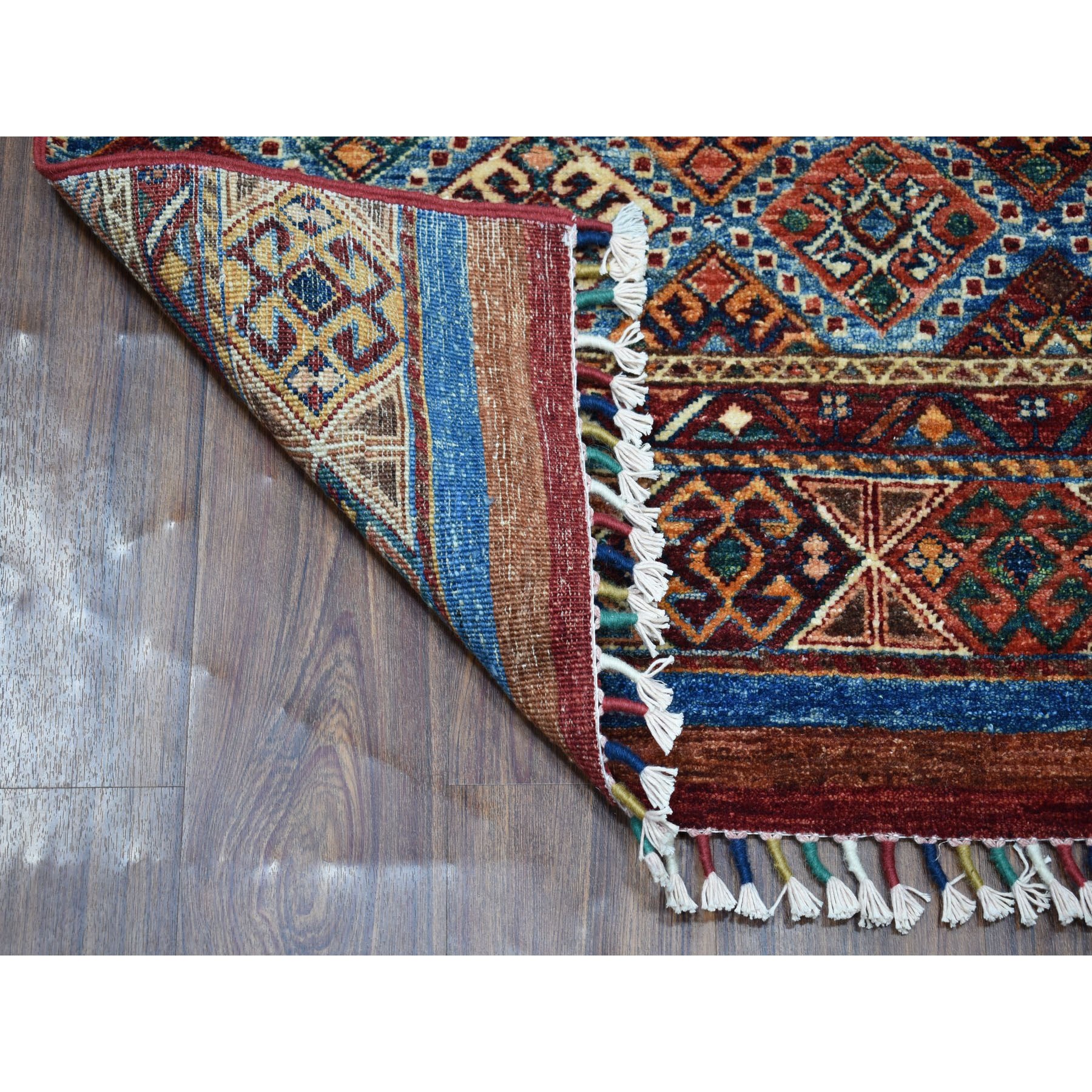 2-9 x9-5  Khorjin Design Colorful Runner Super Kazak Pure Wool Hand Knotted Oriental Rug 