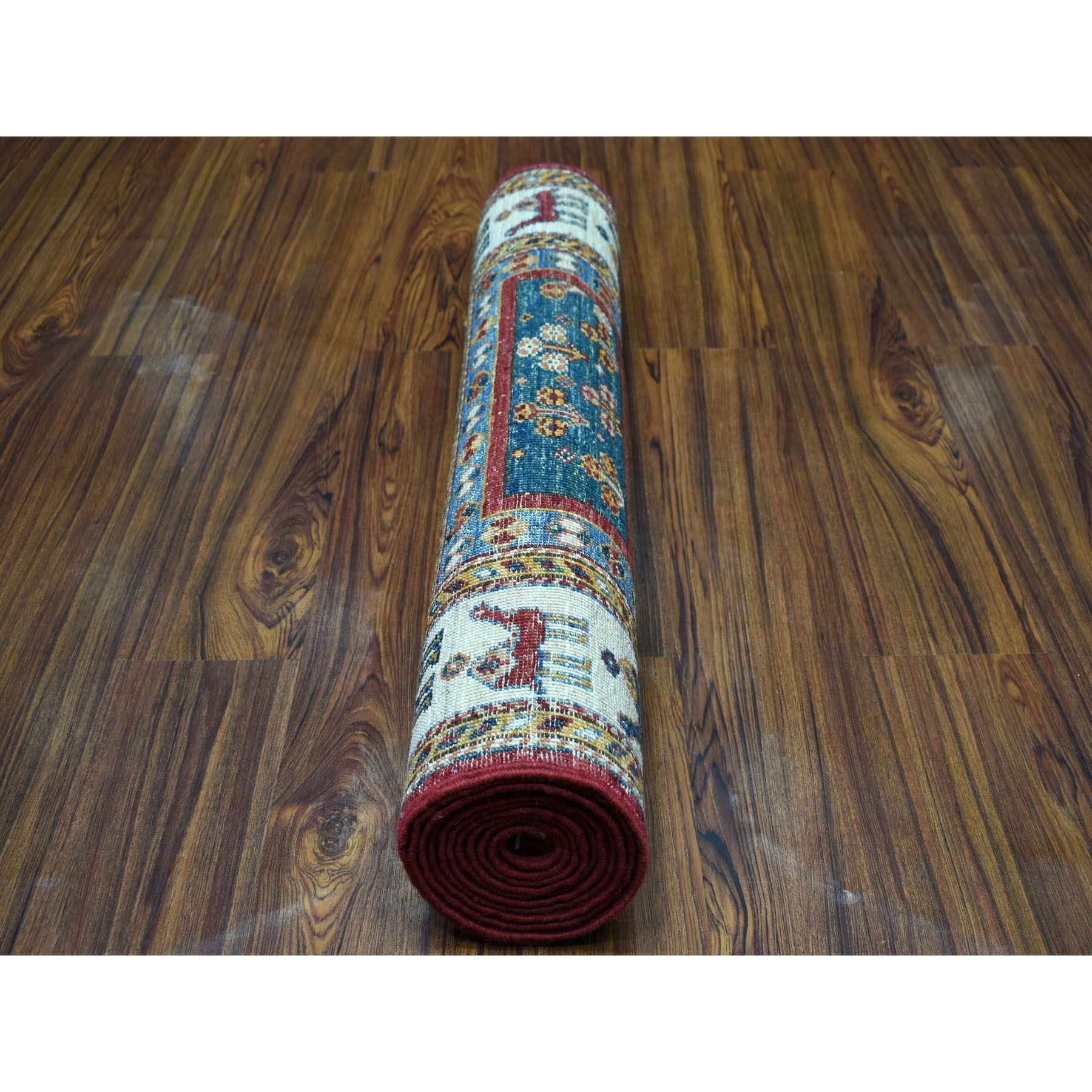 2-8 x10- Khorjin Design Colorful Runner Super Kazak Pure Wool Hand Knotted Oriental Rug 