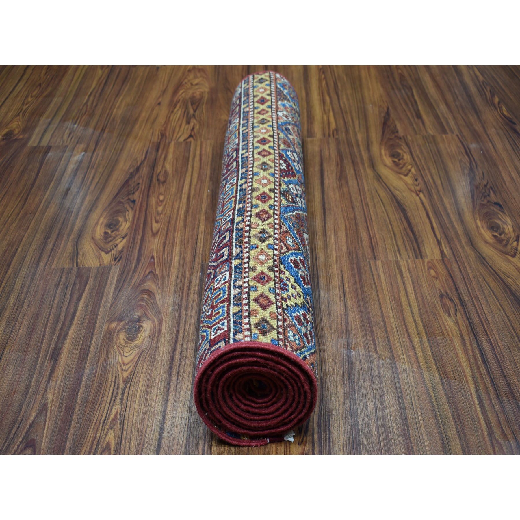2-8 x8-10  Khorjin Design Colorful Runner Super Kazak Pure Wool Hand Knotted Oriental Rug 