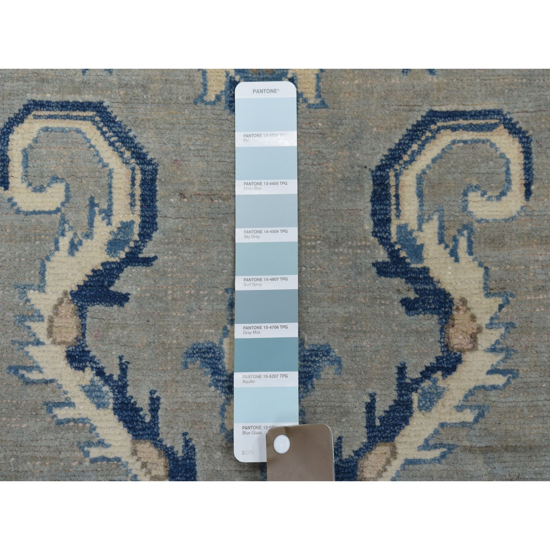 8'10"x11'5" Gray Vintage Look Kazak Geometric Design Pure Wool Hand Knotted Oriental Rug
