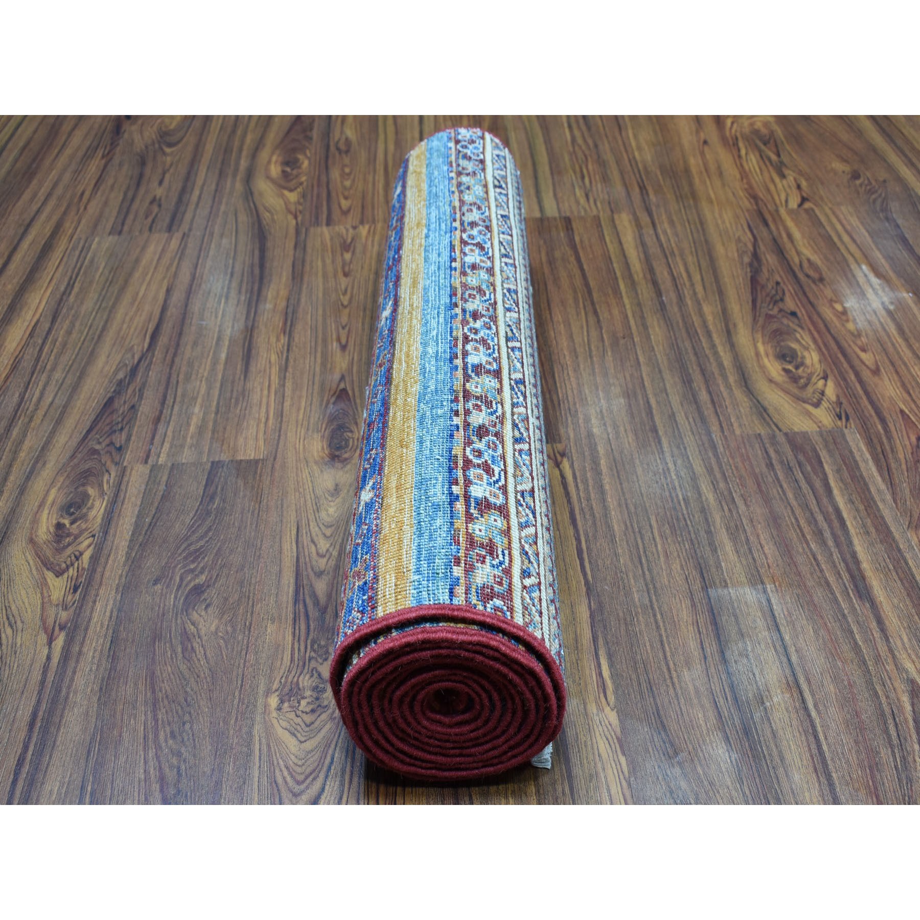 2-3 x9-7  Khorjin Design Colorful Runner Super Kazak Pure Wool Hand Knotted Oriental Rug 