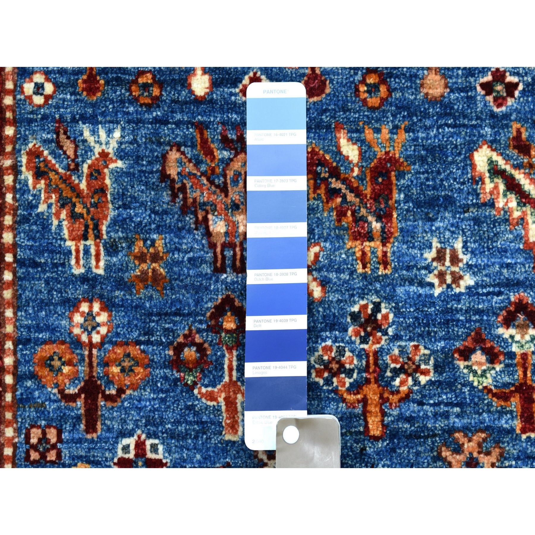 2-7 x4-2  Khorjin Design Blue Super Kazak Pure Wool Hand Knotted Oriental Rug 