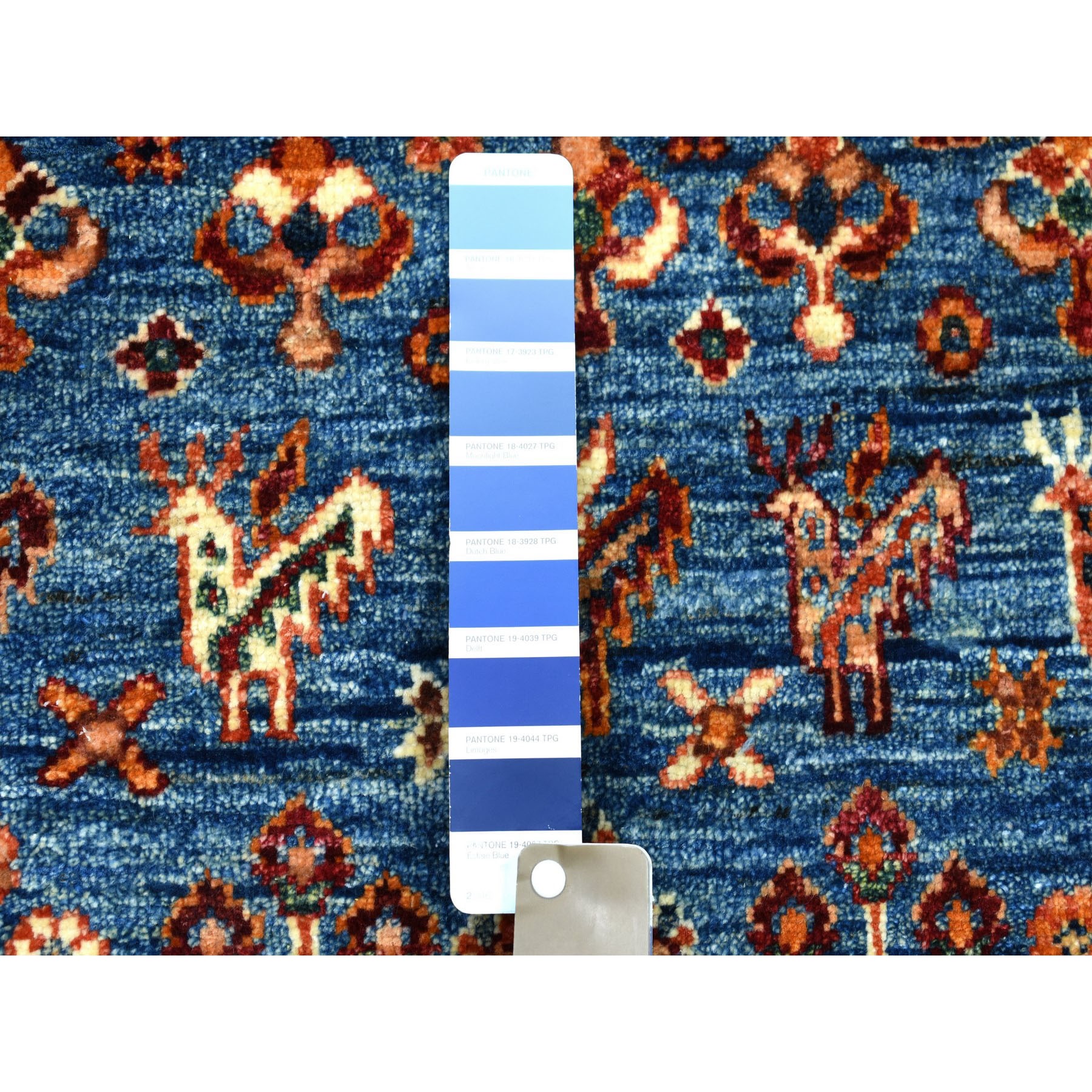 2-8 x4-3  Khorjin Design Blue Super Kazak Pure Wool Hand Knotted Oriental Rug 