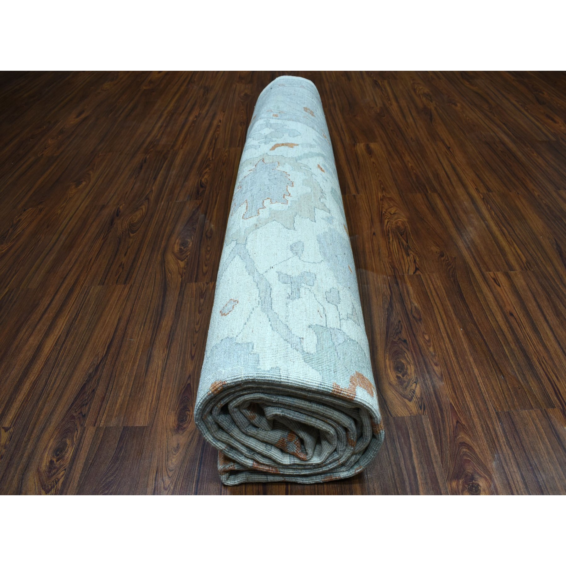 10'x13'10" White Wash Peshawar Pure Wool Hand Knotted Oriental Rug