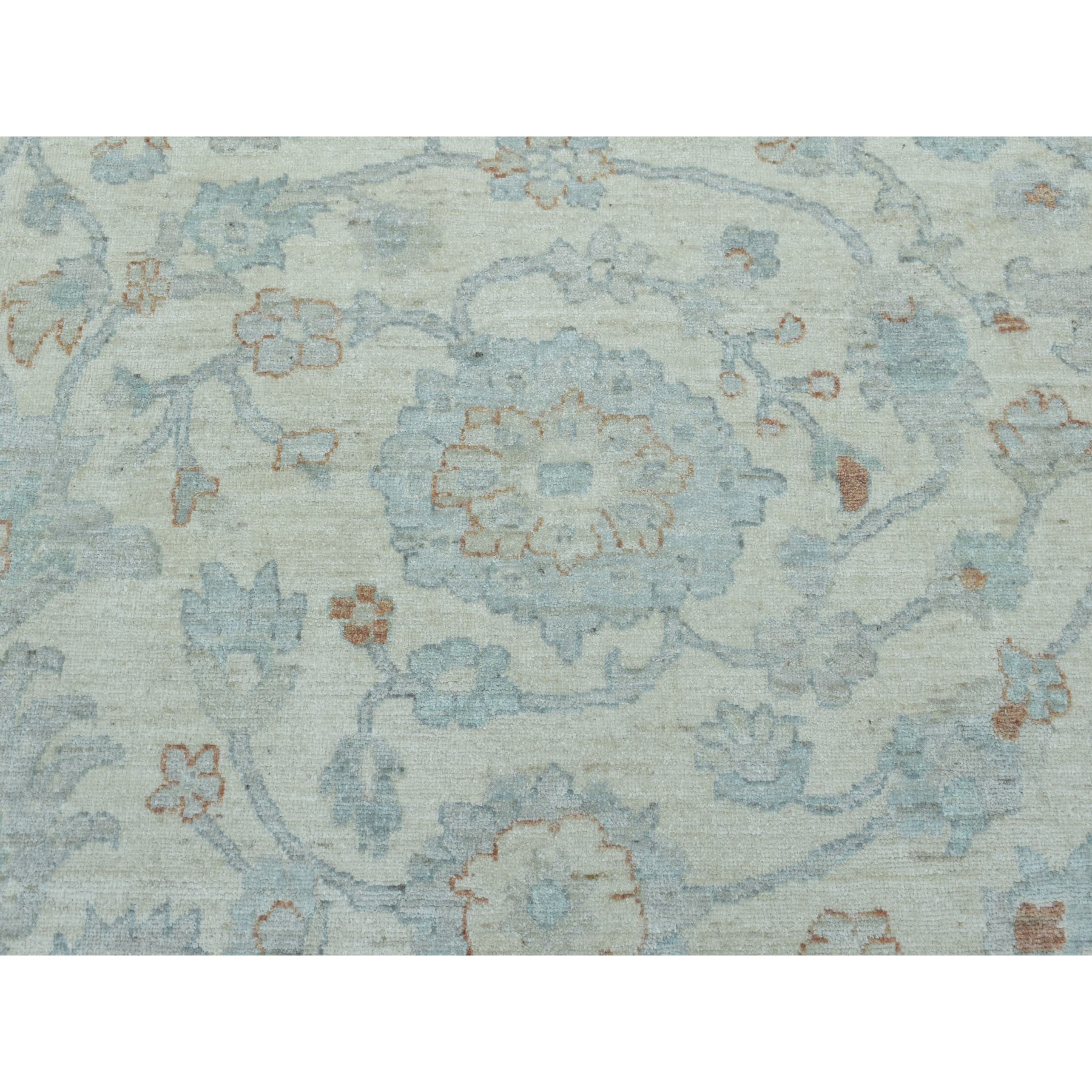10'x14' White Wash Peshawar Pure Wool Hand Knotted Oriental Rug