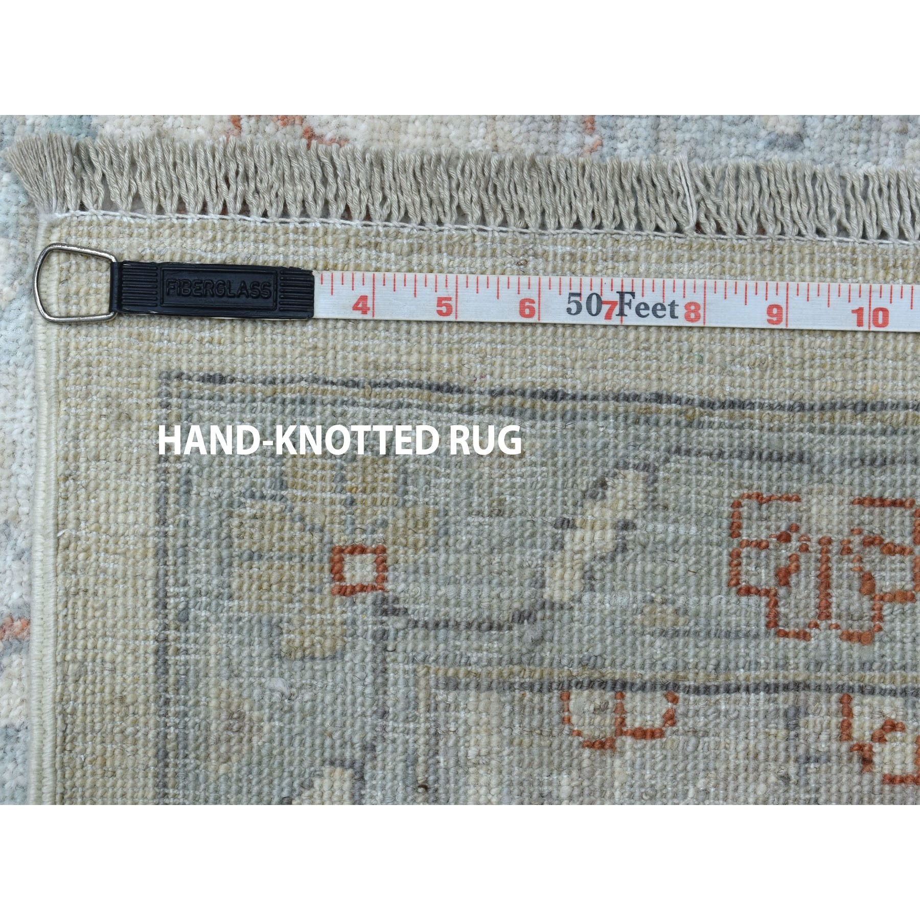 10'x14' White Wash Peshawar Pure Wool Hand Knotted Oriental Rug