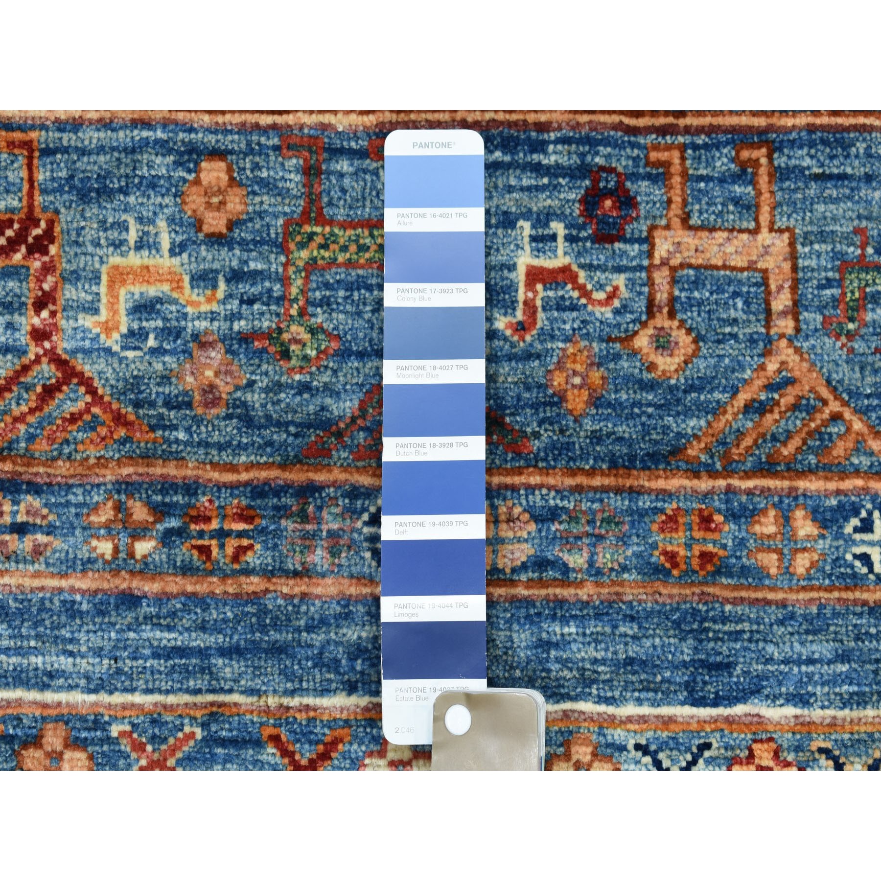 3-4 x5-1  Khorjin Design Blue Super Kazak Pure Wool Hand Knotted Oriental Rug 