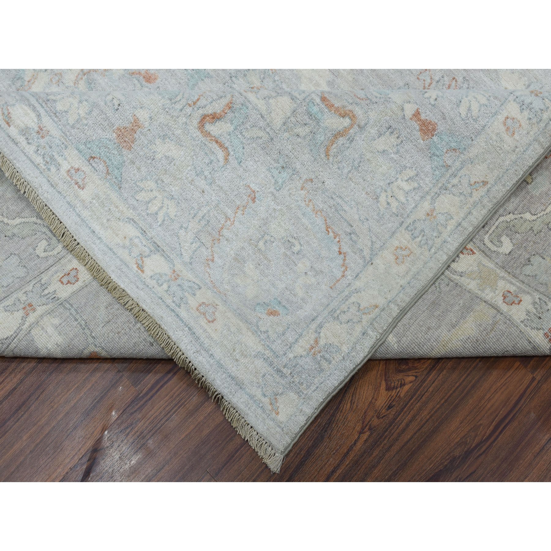 8-9 x11- White Wash Peshawar Pure Wool Hand Knotted Oriental Rug 