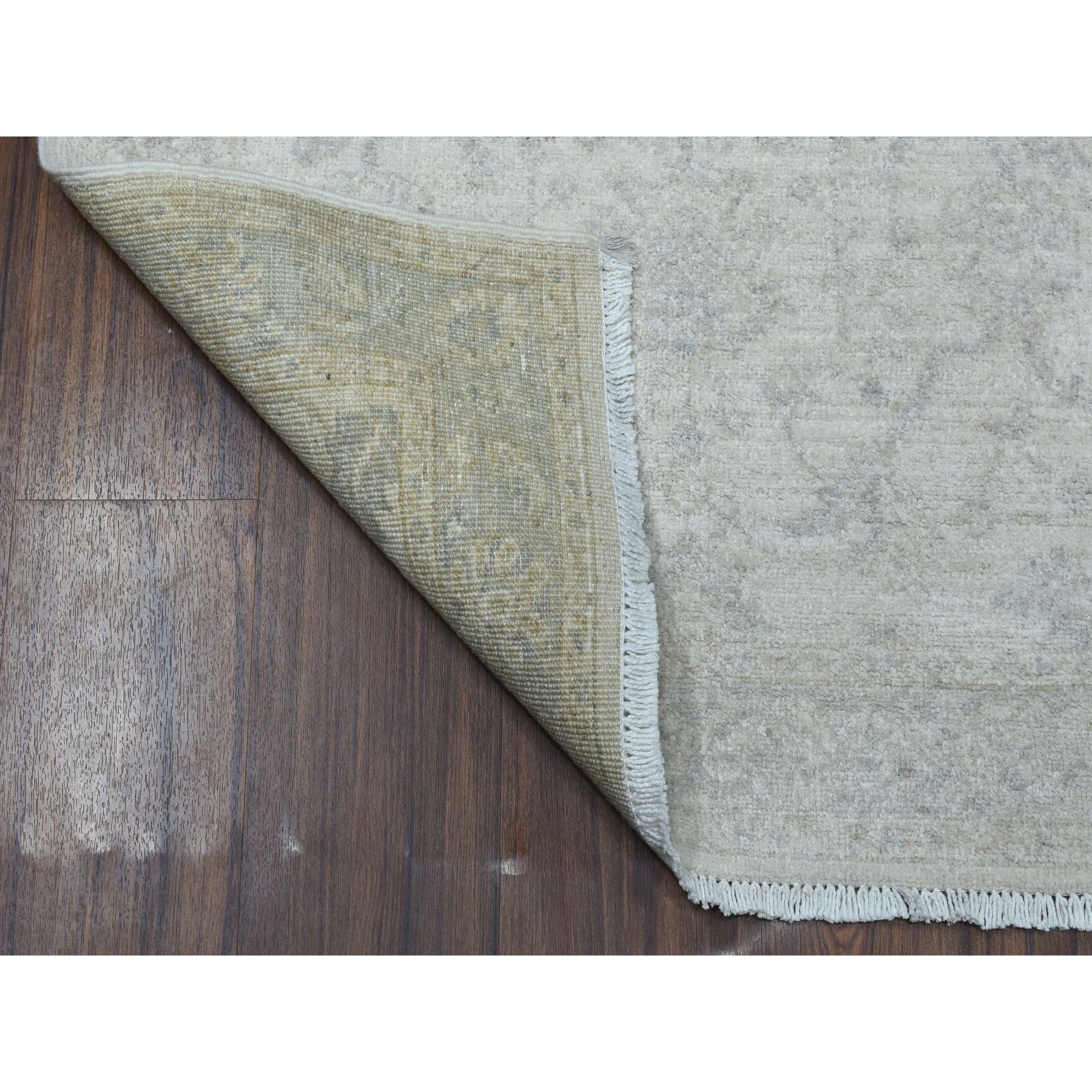 2-8 x10- White Wash Peshawar Pure Wool Hand Knotted Runner Orientals Rug 