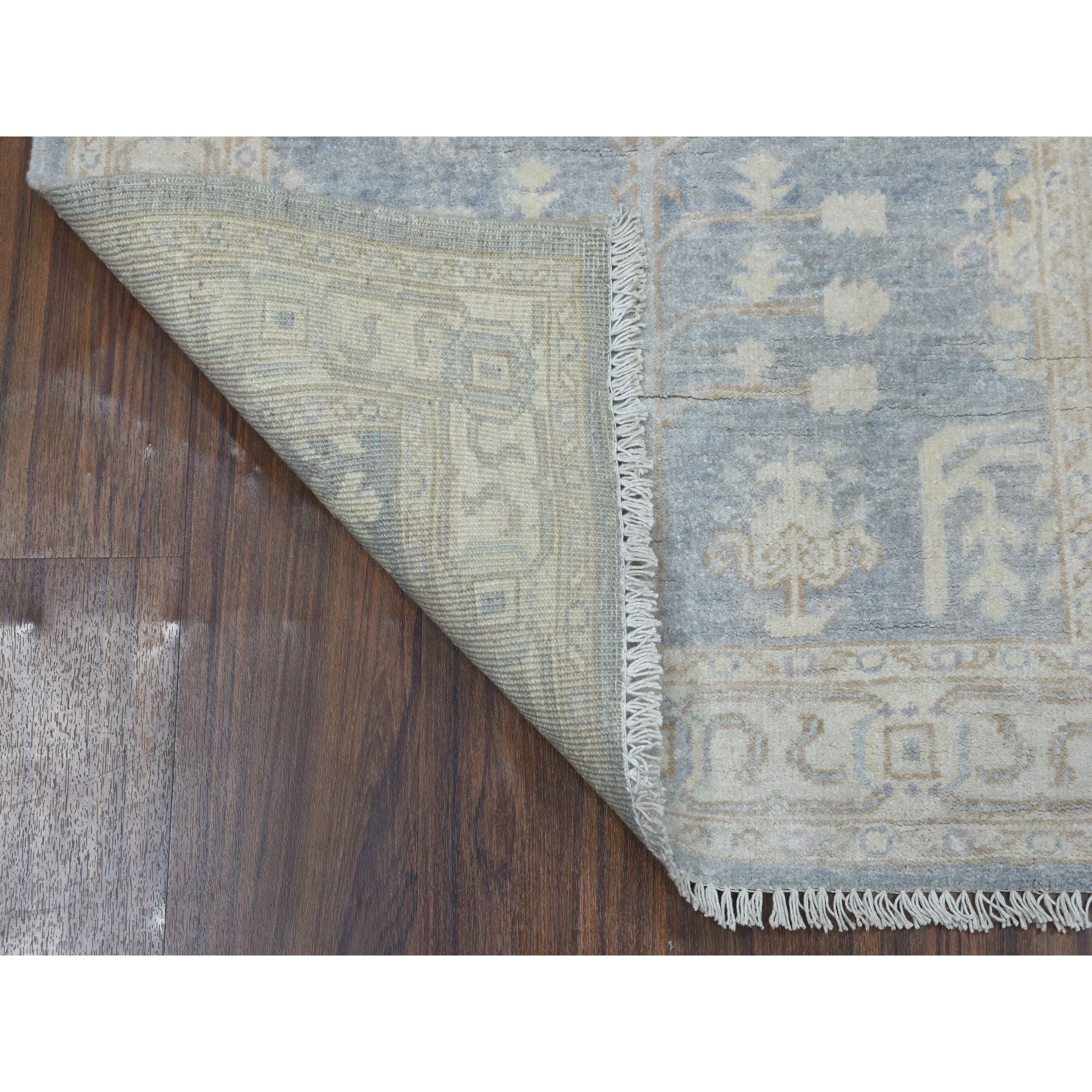 2-8 x6-7  White Wash Peshawar With Tree Design Pure Wool Hand Knotted Oriental Runner Rug 