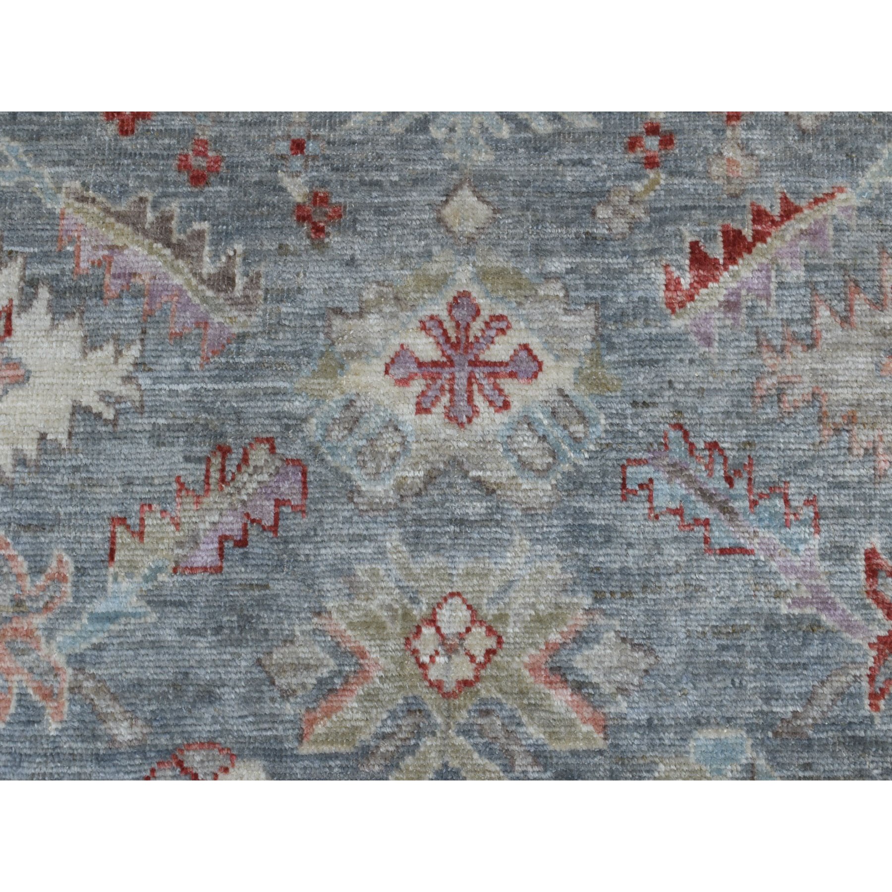 7-9 x9-8  Gray Angora Oushak Pure Wool Hand Knotted Oriental Rug 