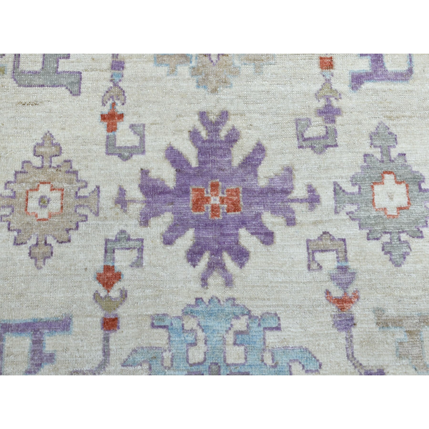 9-6 x13- Ivory Angora Oushak Pure Wool Hand Knotted Oriental Rug 
