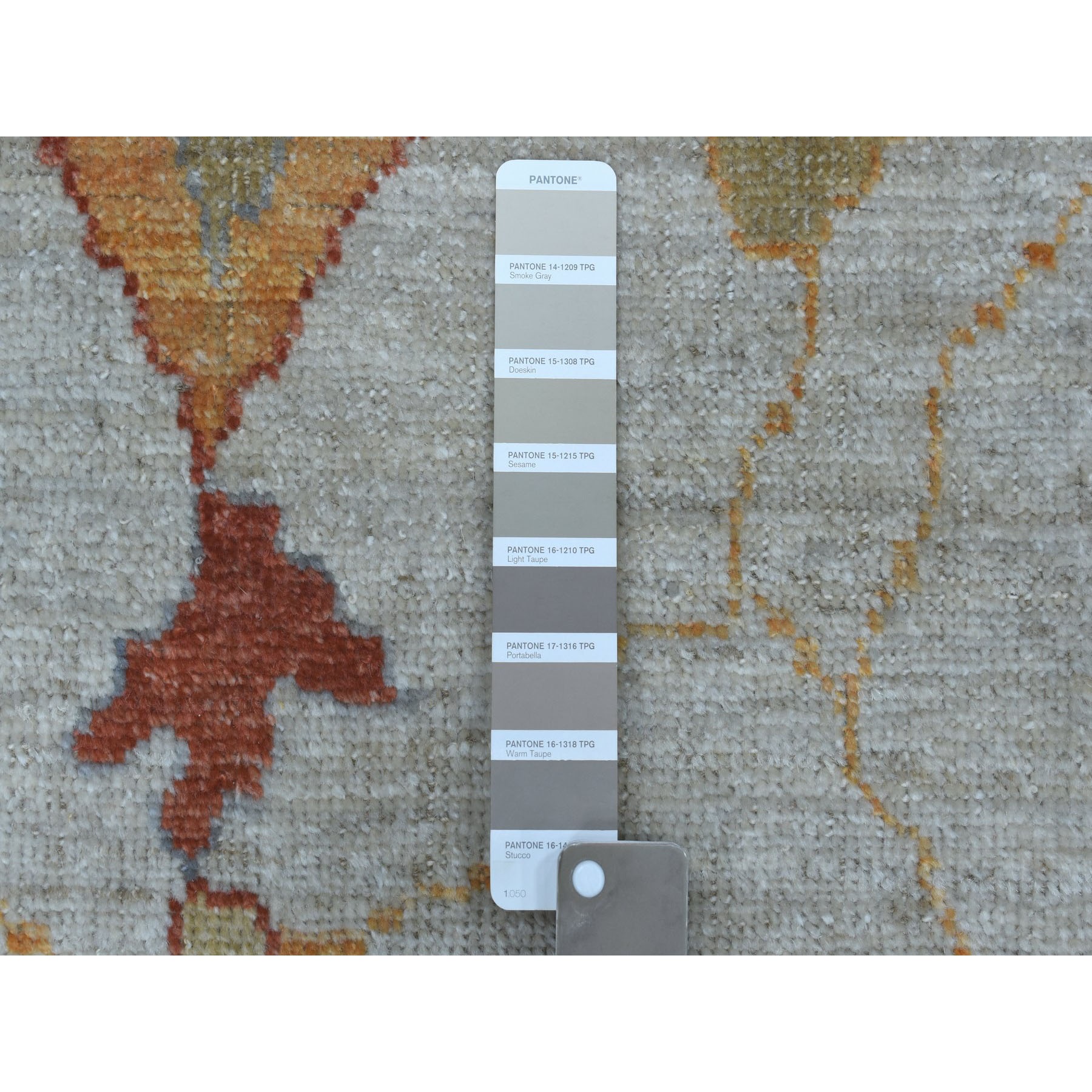 9'10"x13'4" Gray Angora Oushak Pure Wool Hand Knotted Oriental Rug