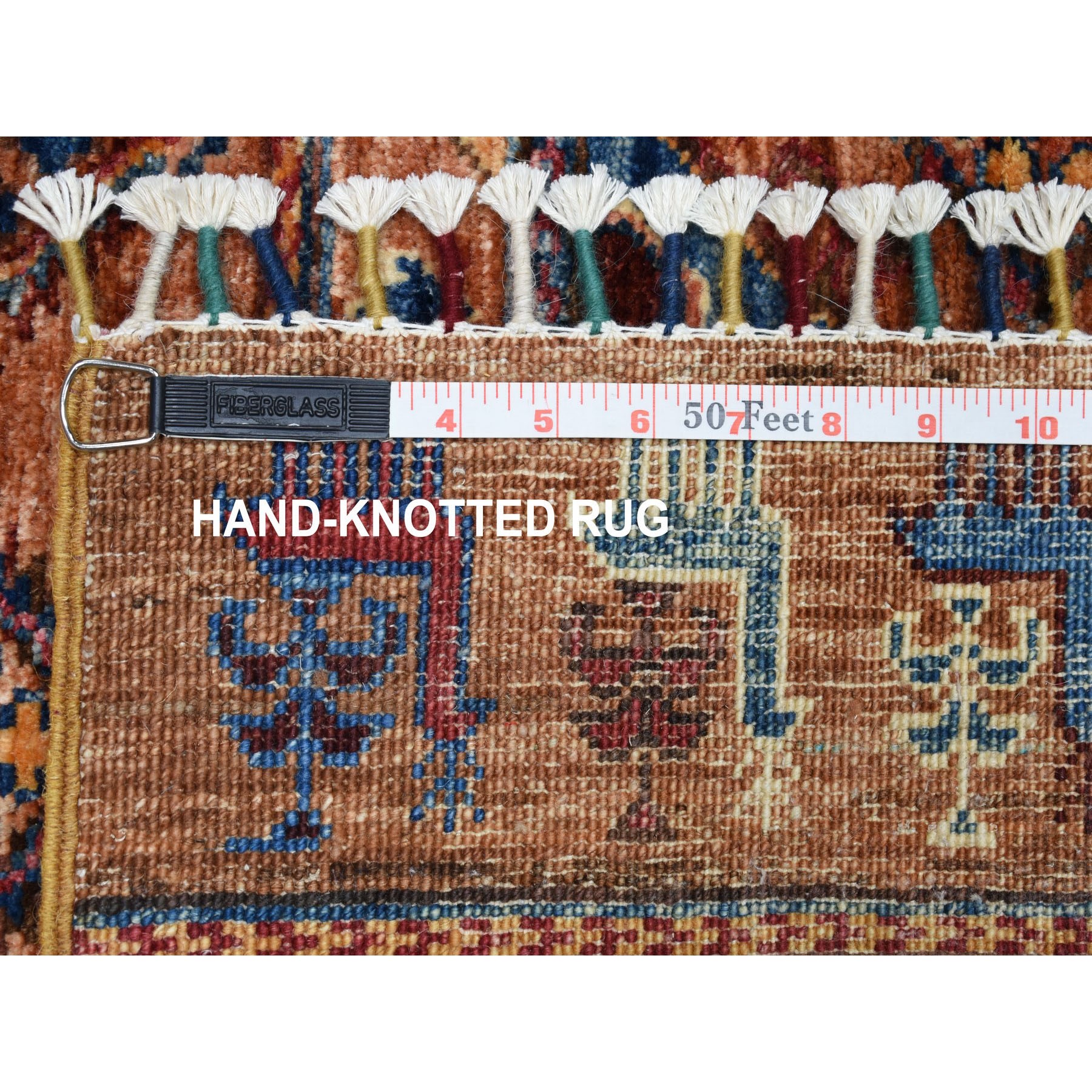 5-7 x7-9  Khorjin Design Brown Super Kazak Pure Wool Hand Knotted Oriental Rug 
