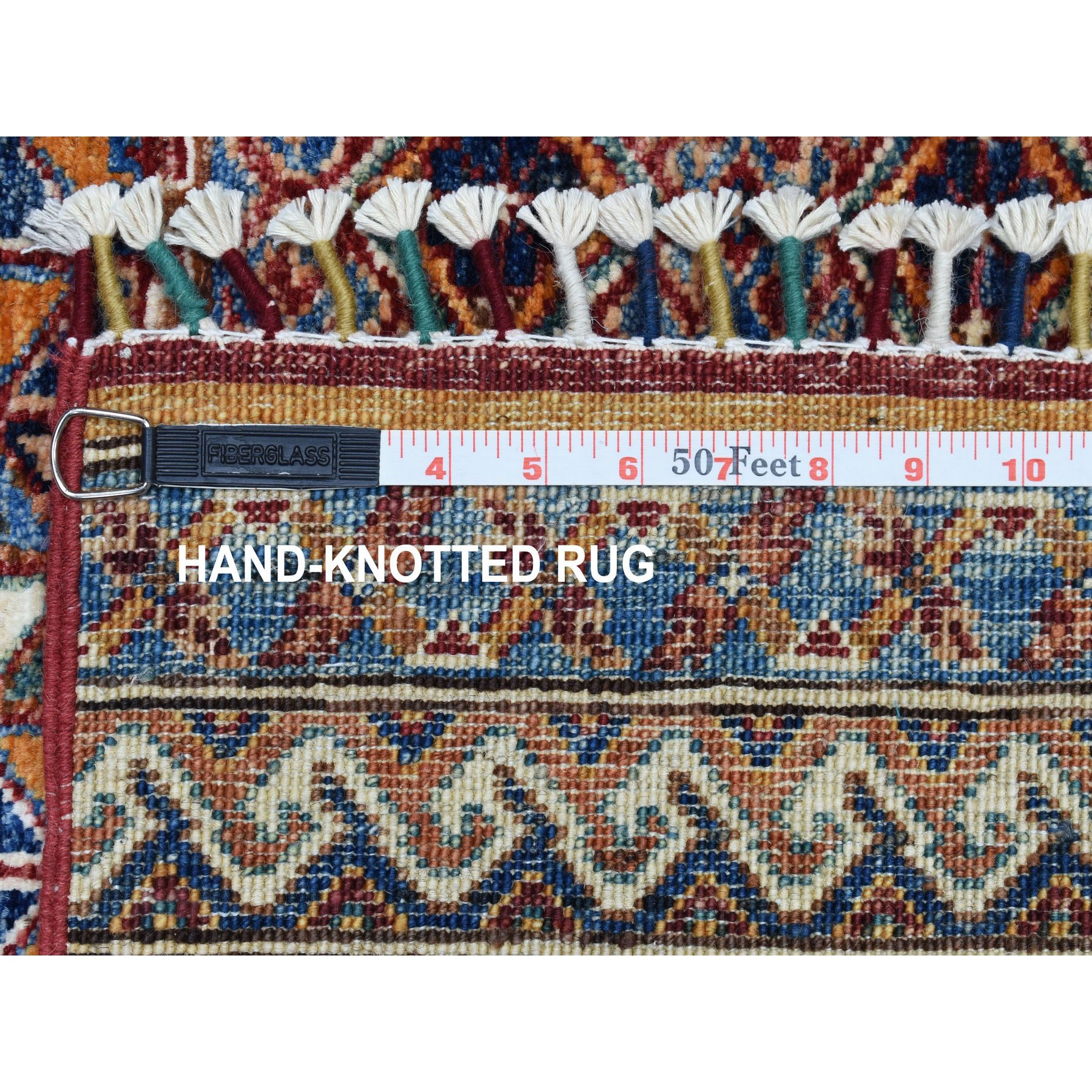 2-8 x10-1  Khorjin Design Runner Red Super Kazak Pure Wool Hand Knotted Oriental Rug 
