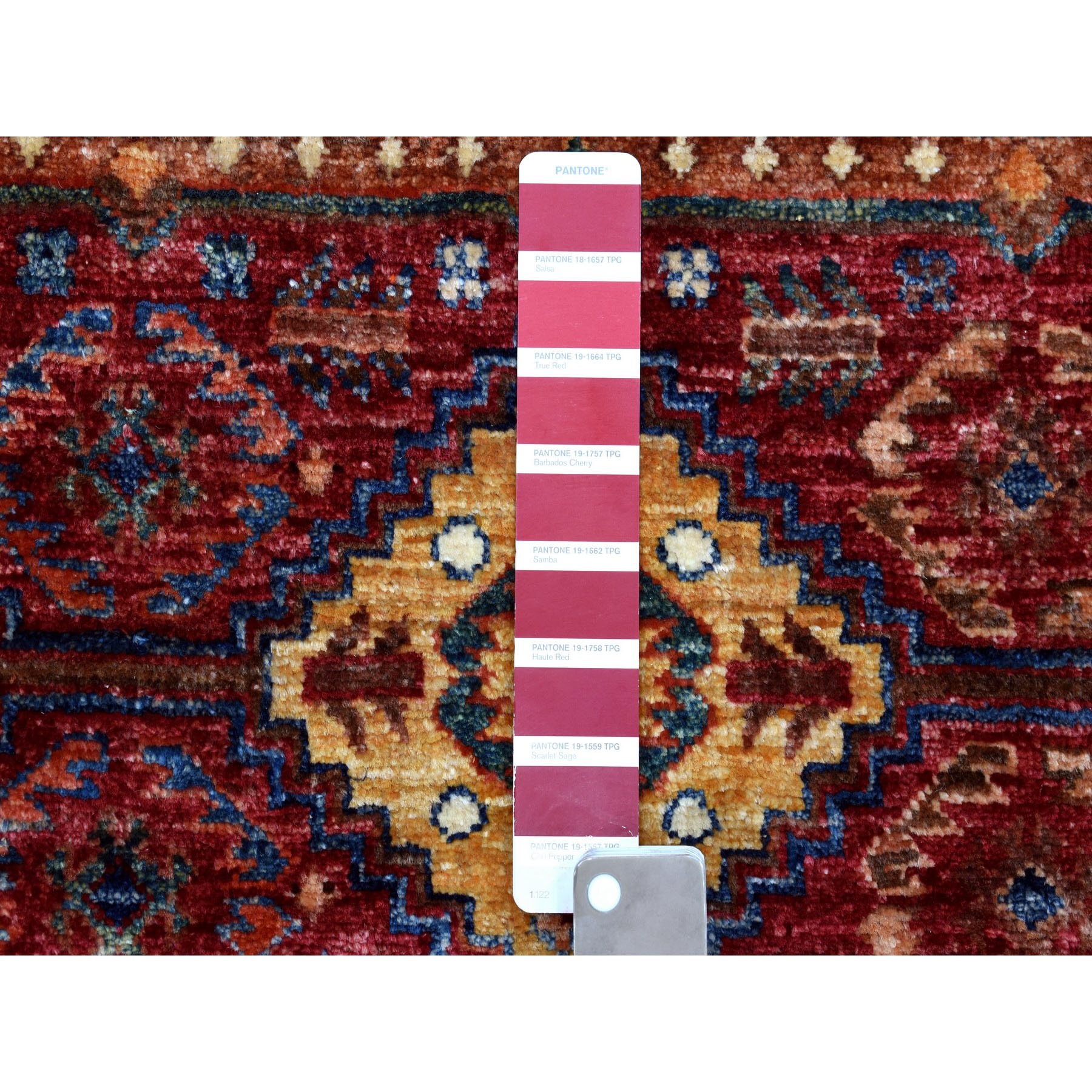 2-8 x8-5  Khorjin Design Runner Red Super Kazak Geometric Hand Knotted Pure Wool Oriental Rug 
