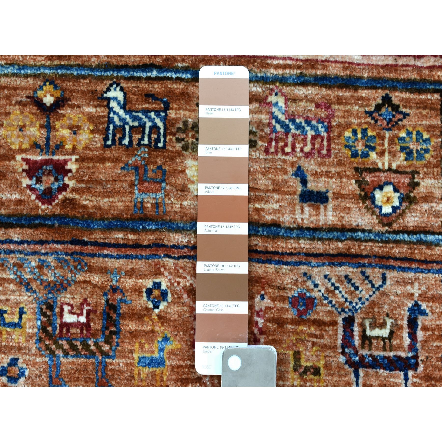 2-7 x9-8  Brown Kashkuli Design Runner Super Kazak Pictorial Hand Knotted Pure Wool Oriental Rug 
