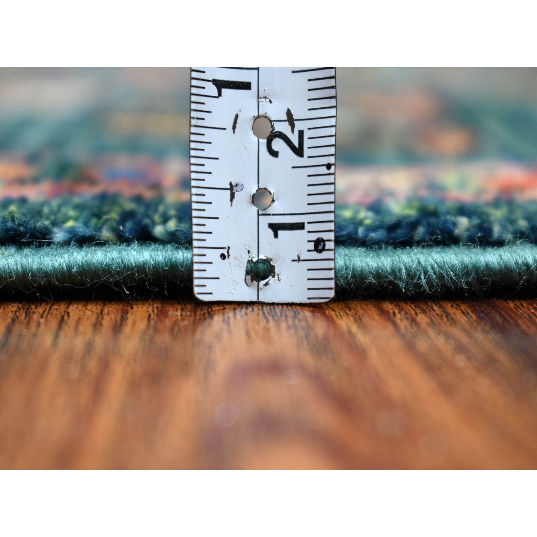 2-8 x4- Green Kashkuli Design Super Kazak Pictorial Hand Knotted Pure Wool Oriental Rug 