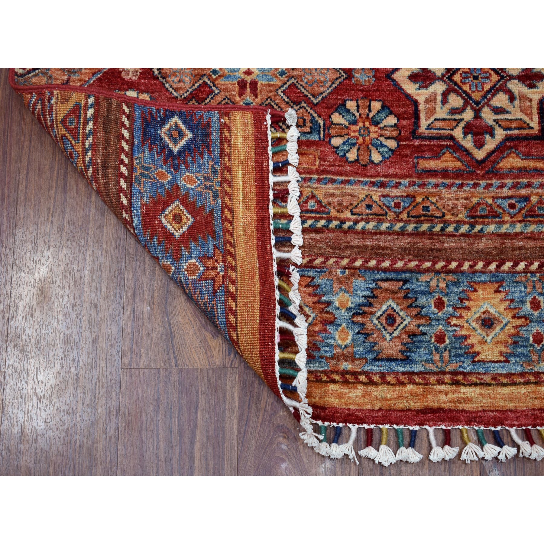 2-9 x8- Khorjin Design Runner Red Super Kazak Geometric Hand Knotted 100% Wool Oriental Rug 