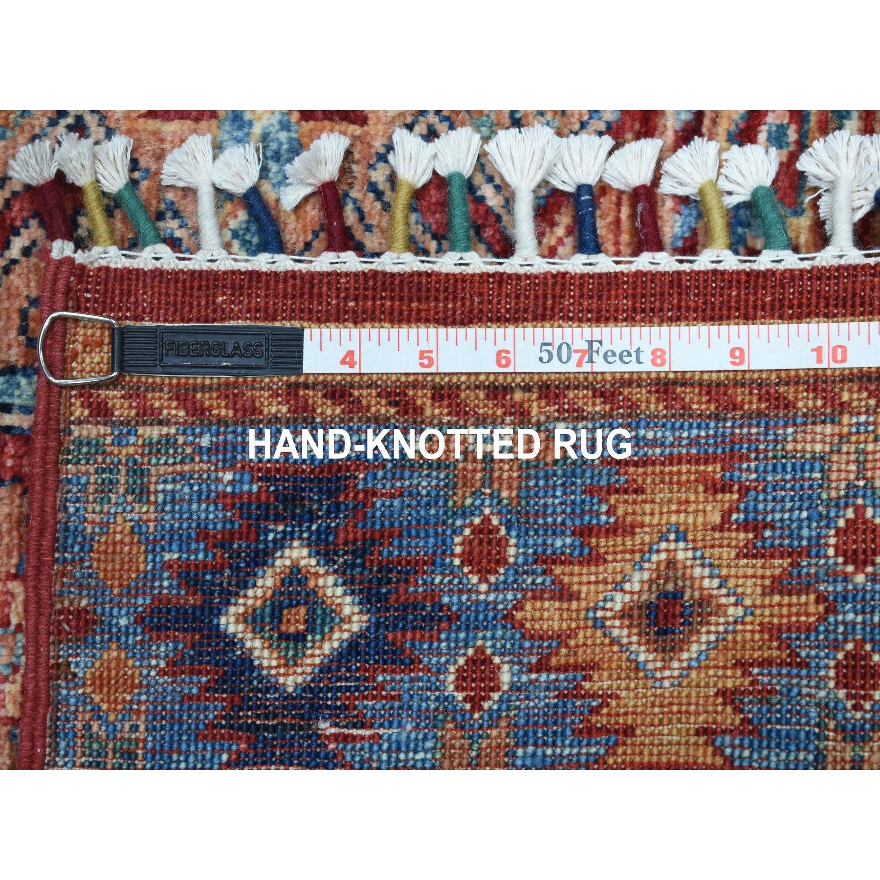 2-9 x8- Khorjin Design Runner Red Super Kazak Geometric Hand Knotted 100% Wool Oriental Rug 