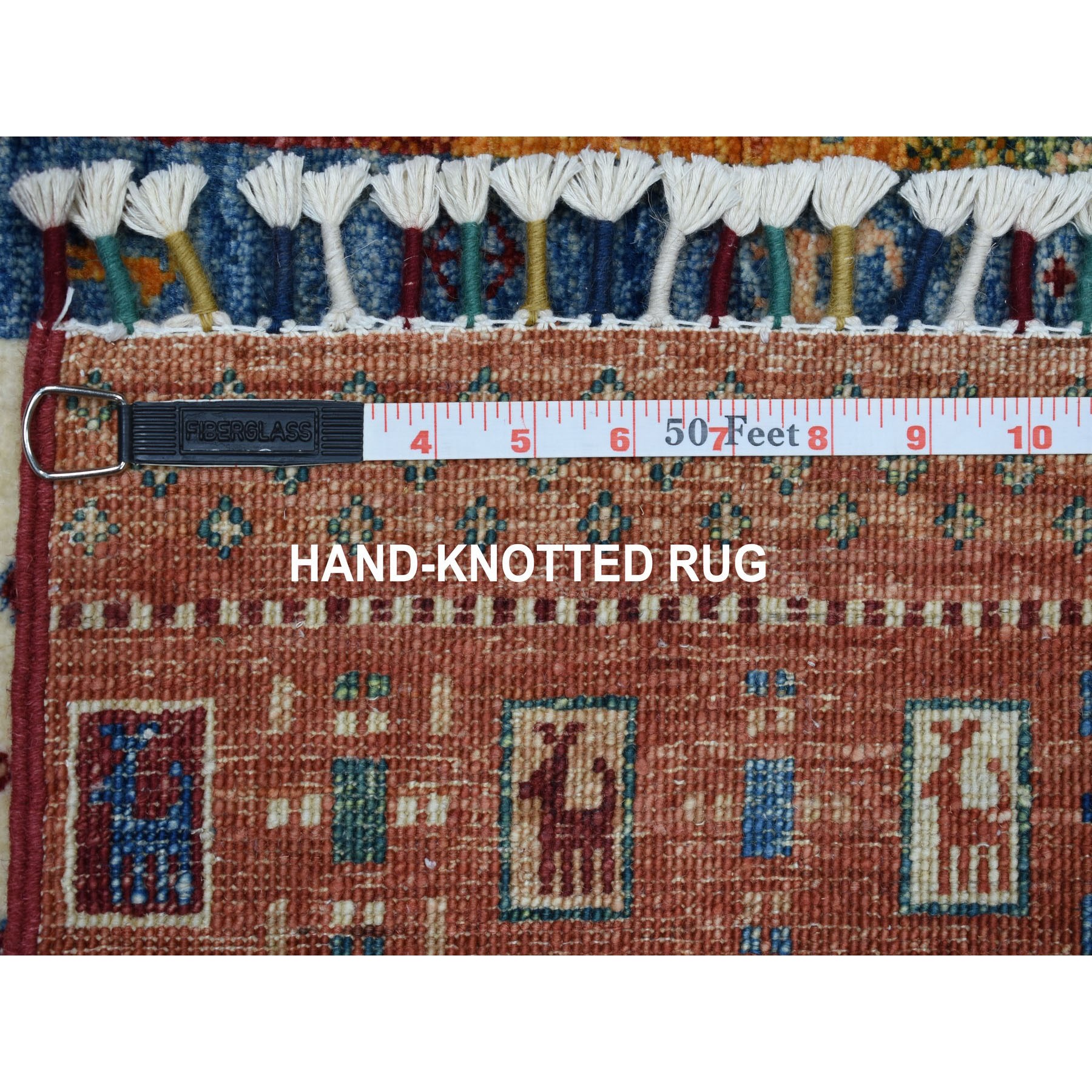 2-5 x4- Red Kashkuli Design Super Kazak Geometric Pure Wool Hand Knotted Oriental Rug 