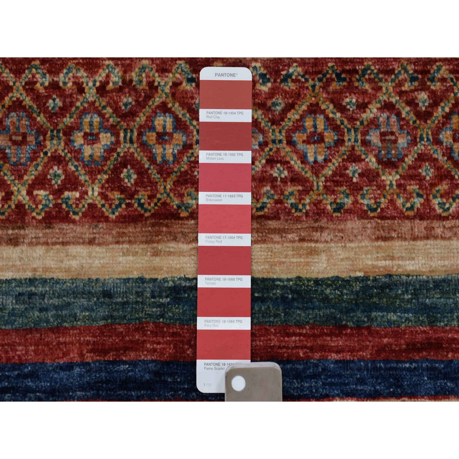 2-1 x9-8  Khorjin Design Runner Red Super Kazak Geometric Hand Knotted 100% Wool Oriental Rug 